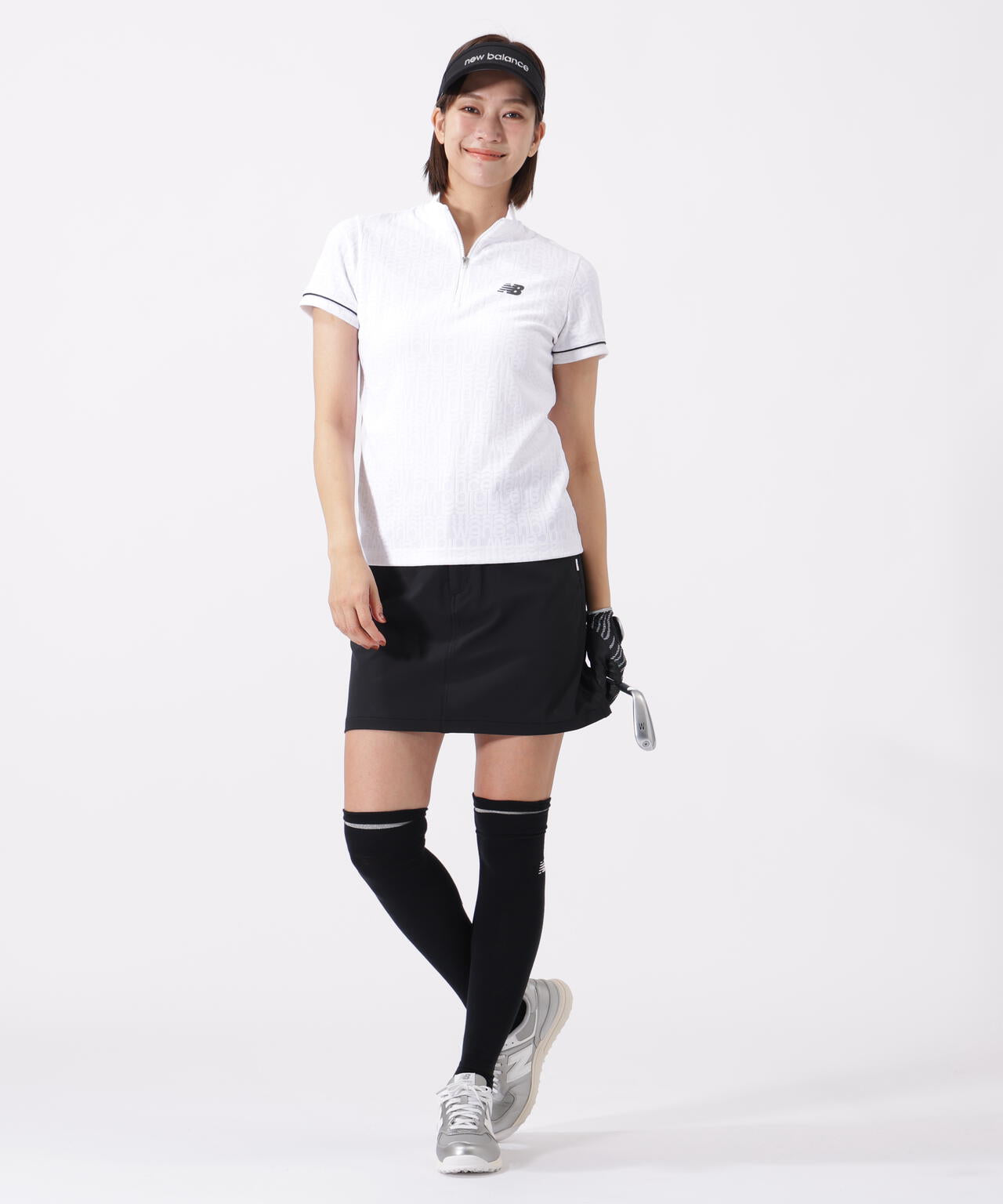 リフレクト・オーバーラップロゴ柄 ハーフジップ モックネック プルオーバー (WOMENS)