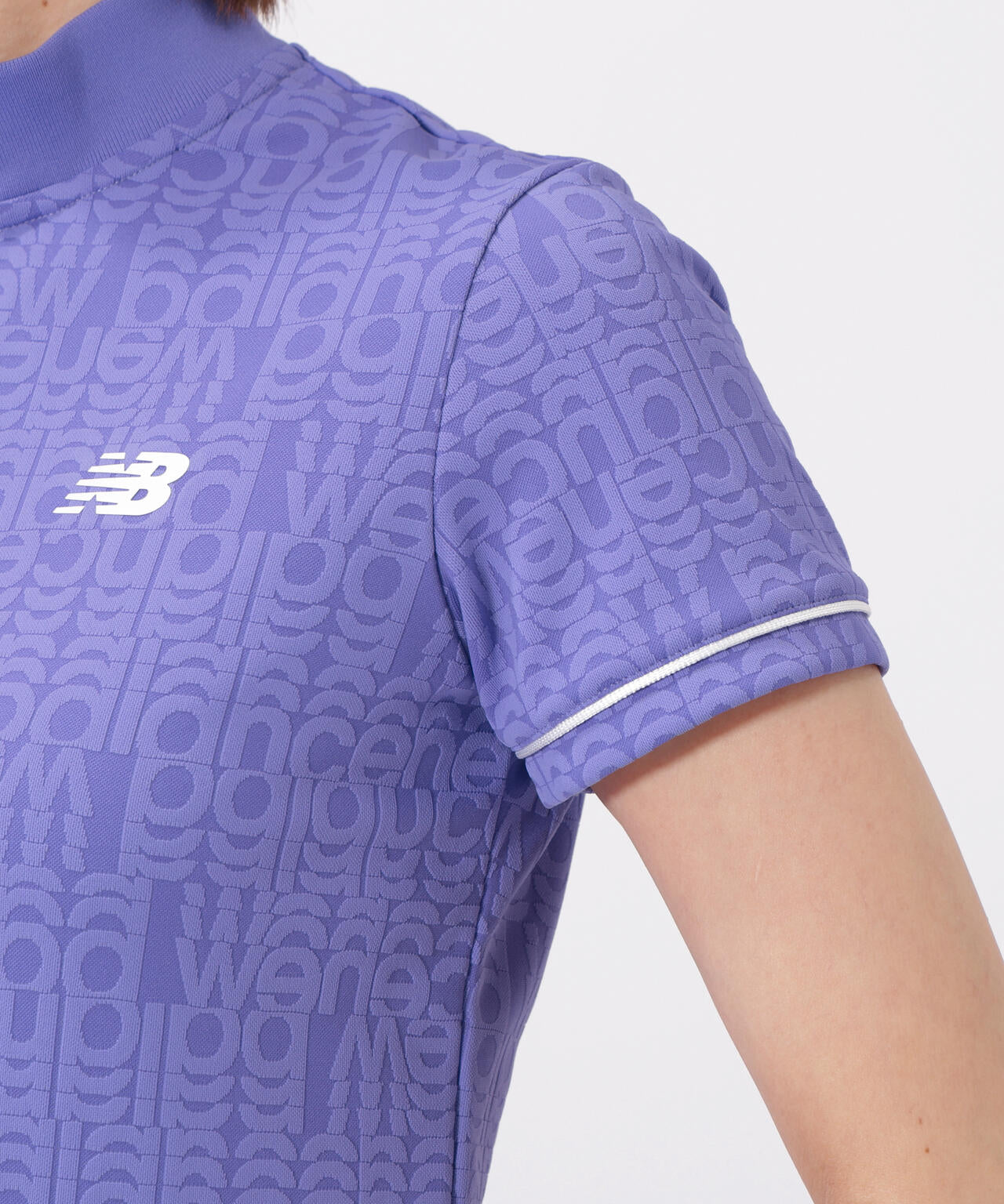 リフレクト・オーバーラップロゴ柄 ハーフジップ モックネック プルオーバー (WOMENS)