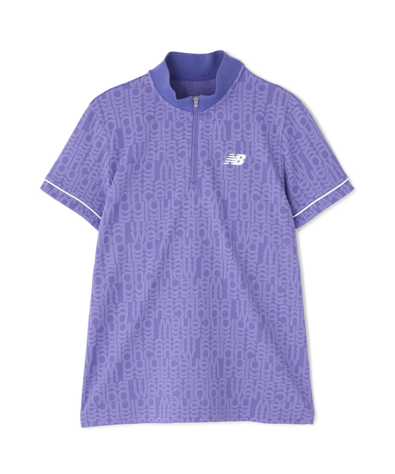 リフレクト・オーバーラップロゴ柄 ハーフジップ モックネック プルオーバー (WOMENS)
