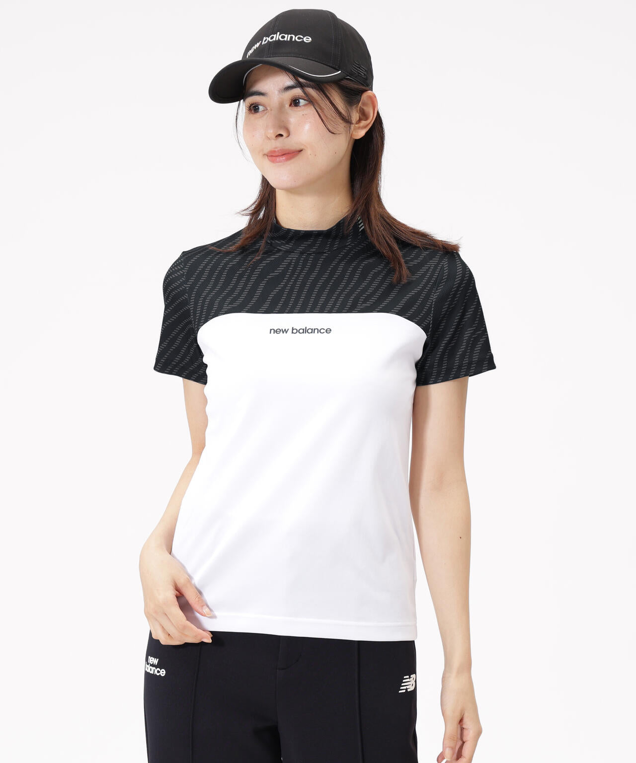 半袖 モックネック プルオーバー (WOMENS)