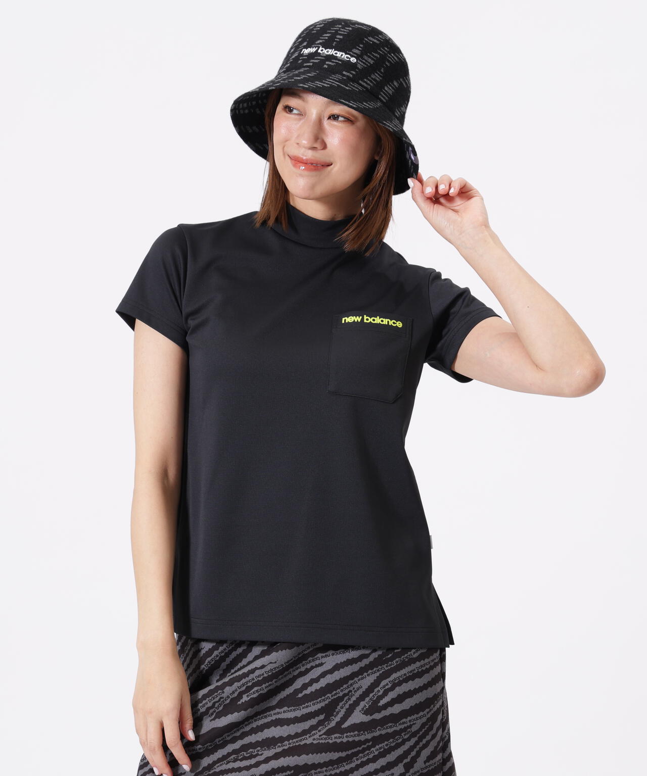 半袖 モックネック プルオーバー (WOMENS)