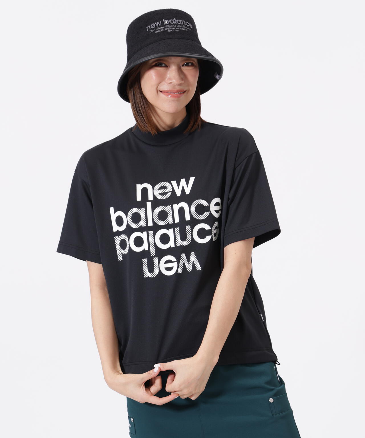 ハーフスリーブ モックネック プルオーバー (WOMENS)