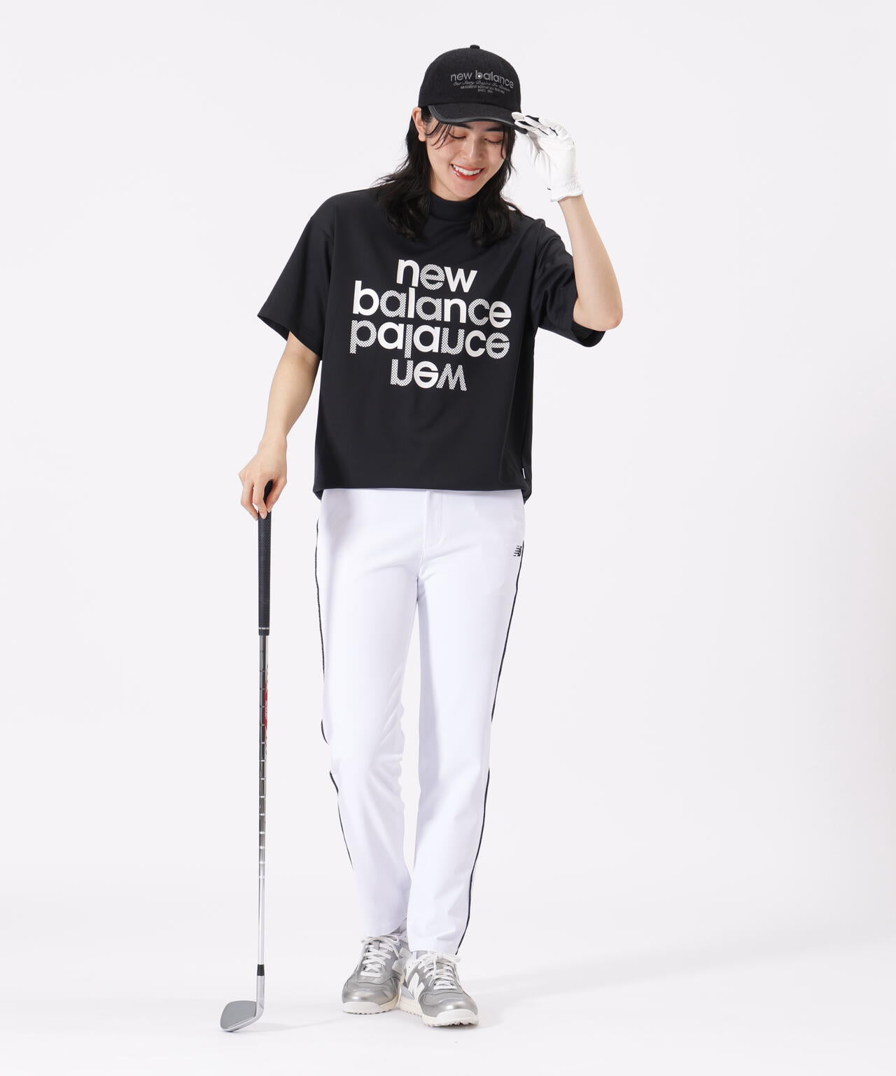 ハーフスリーブ モックネック プルオーバー (WOMENS)