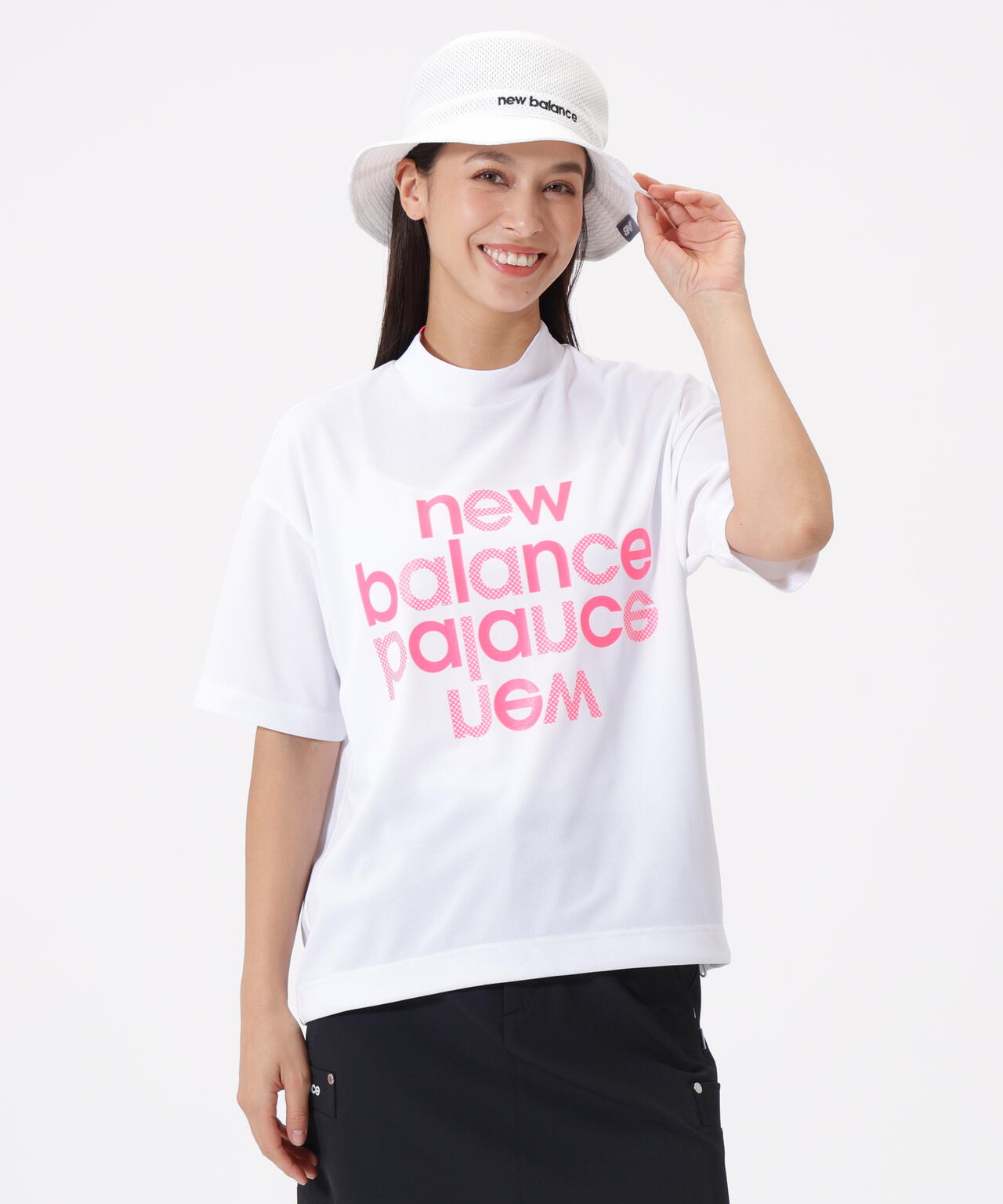 ハーフスリーブ モックネック プルオーバー (WOMENS)