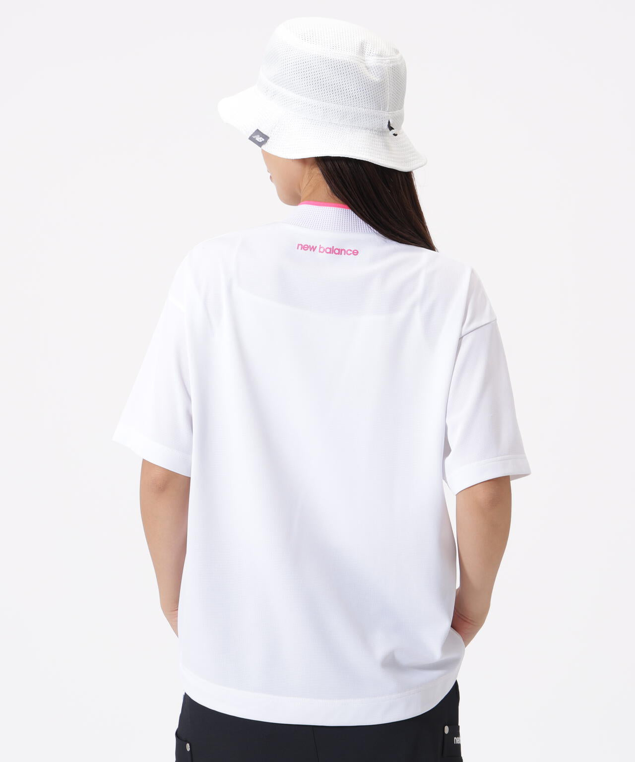 ハーフスリーブ モックネック プルオーバー (WOMENS)