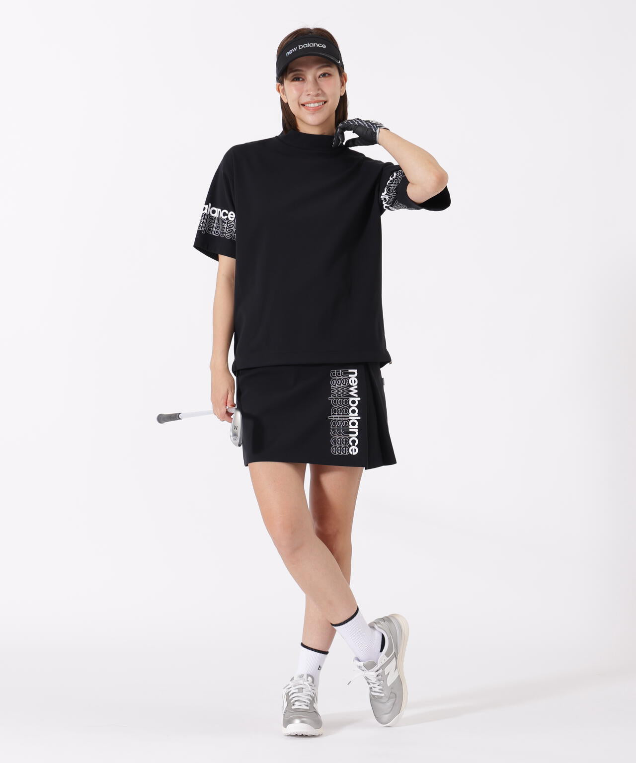 ハーフスリーブ モックネック プルオーバー (WOMENS)