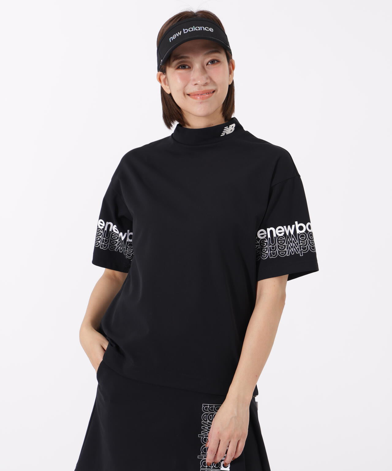 ハーフスリーブ モックネック プルオーバー (WOMENS)