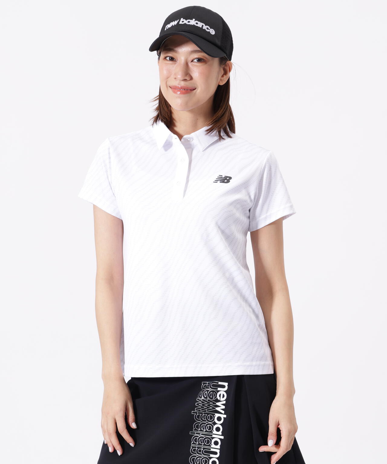 ストライプゼブラ柄 半袖 カラーシャツ (WOMENS)