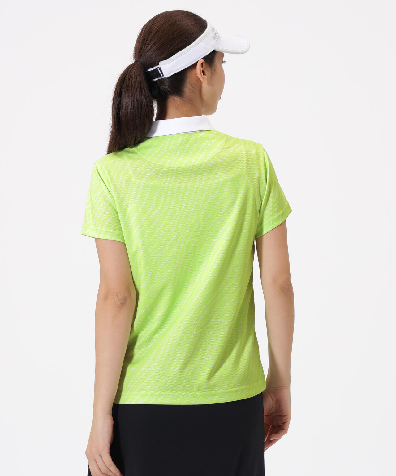 ストライプゼブラ柄 半袖 カラーシャツ (WOMENS)
