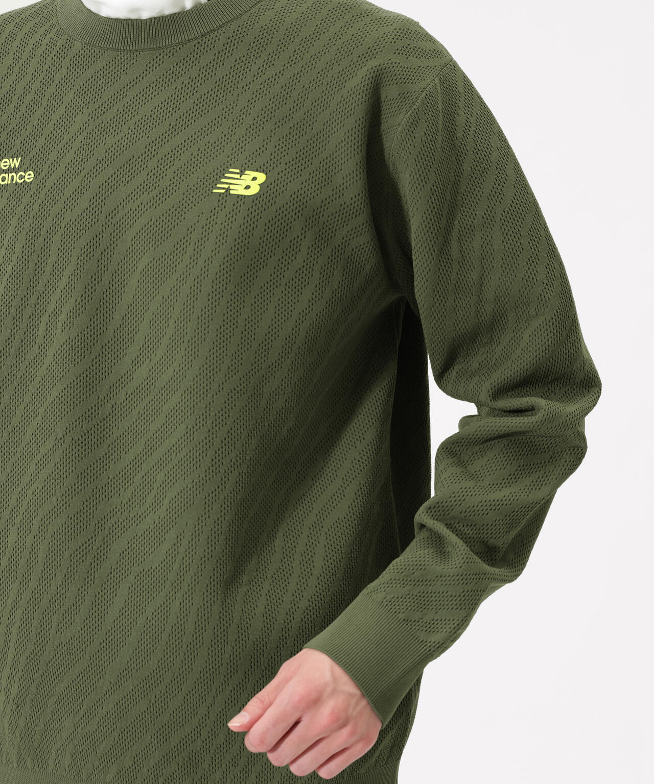 トーナルゼブラ柄 メッシュ ニット プルオーバー (MENS)