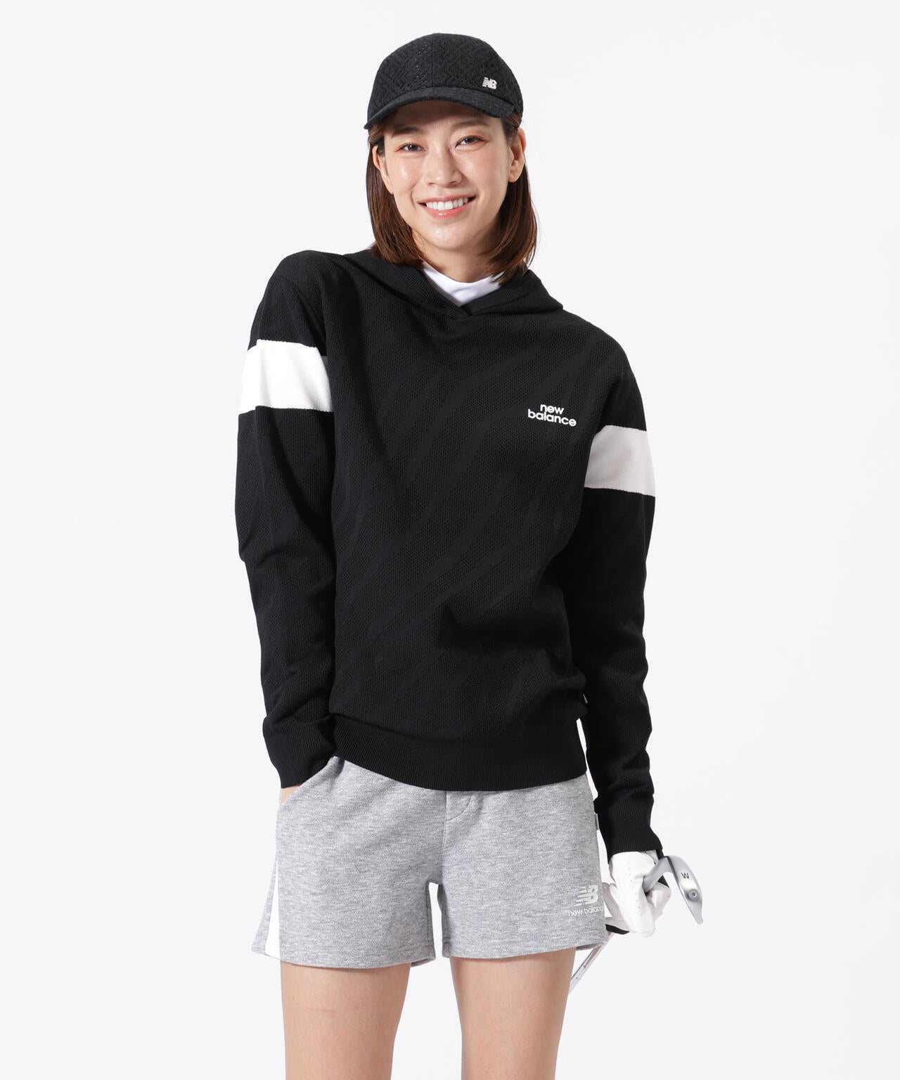ゼブラ柄 ニット プルオーバー フーディー (WOMENS)