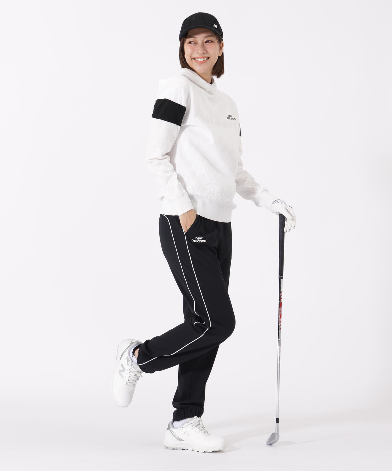 ゼブラ柄 ニット プルオーバー フーディー (WOMENS)