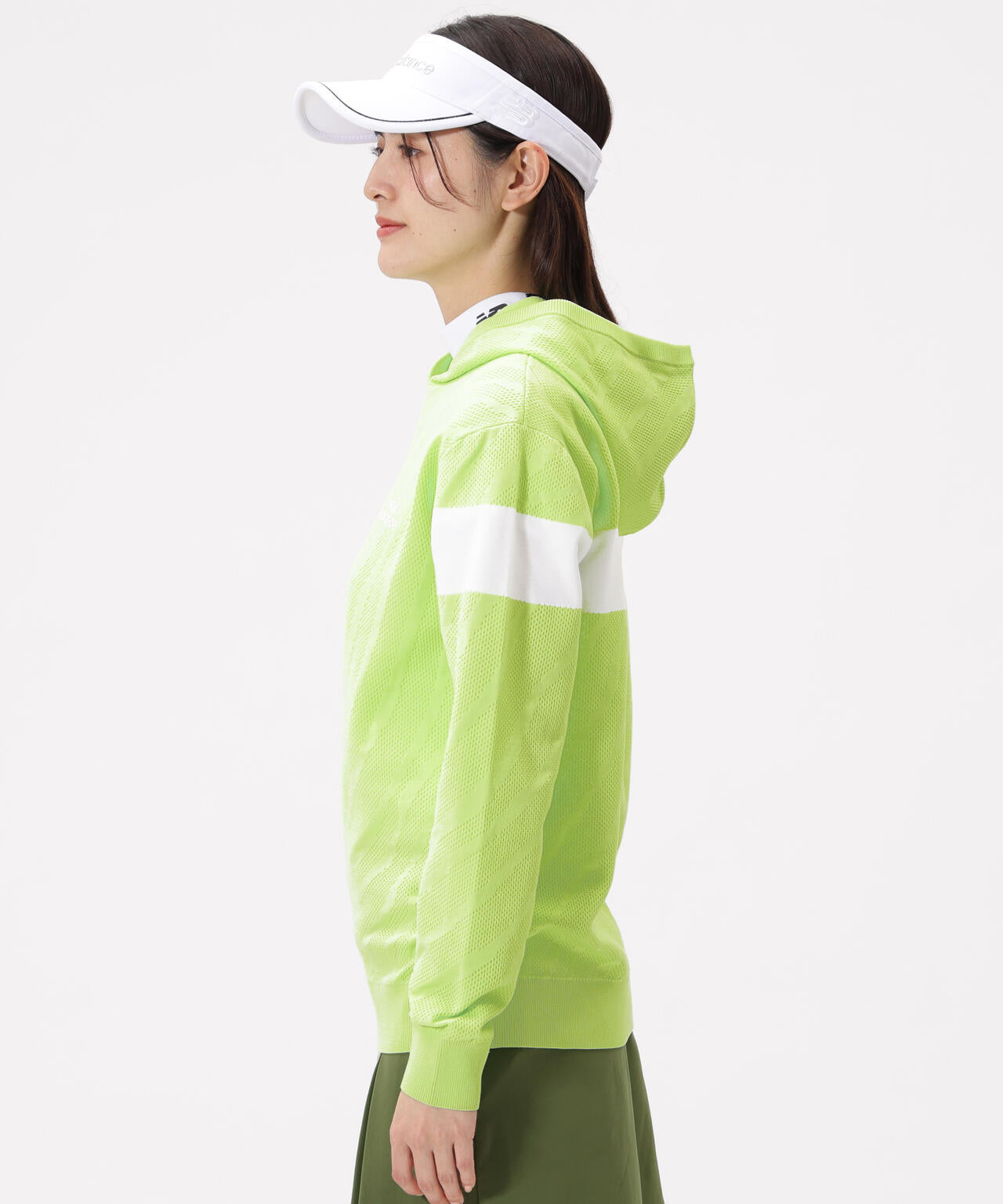 ゼブラ柄 ニット プルオーバー フーディー (WOMENS)