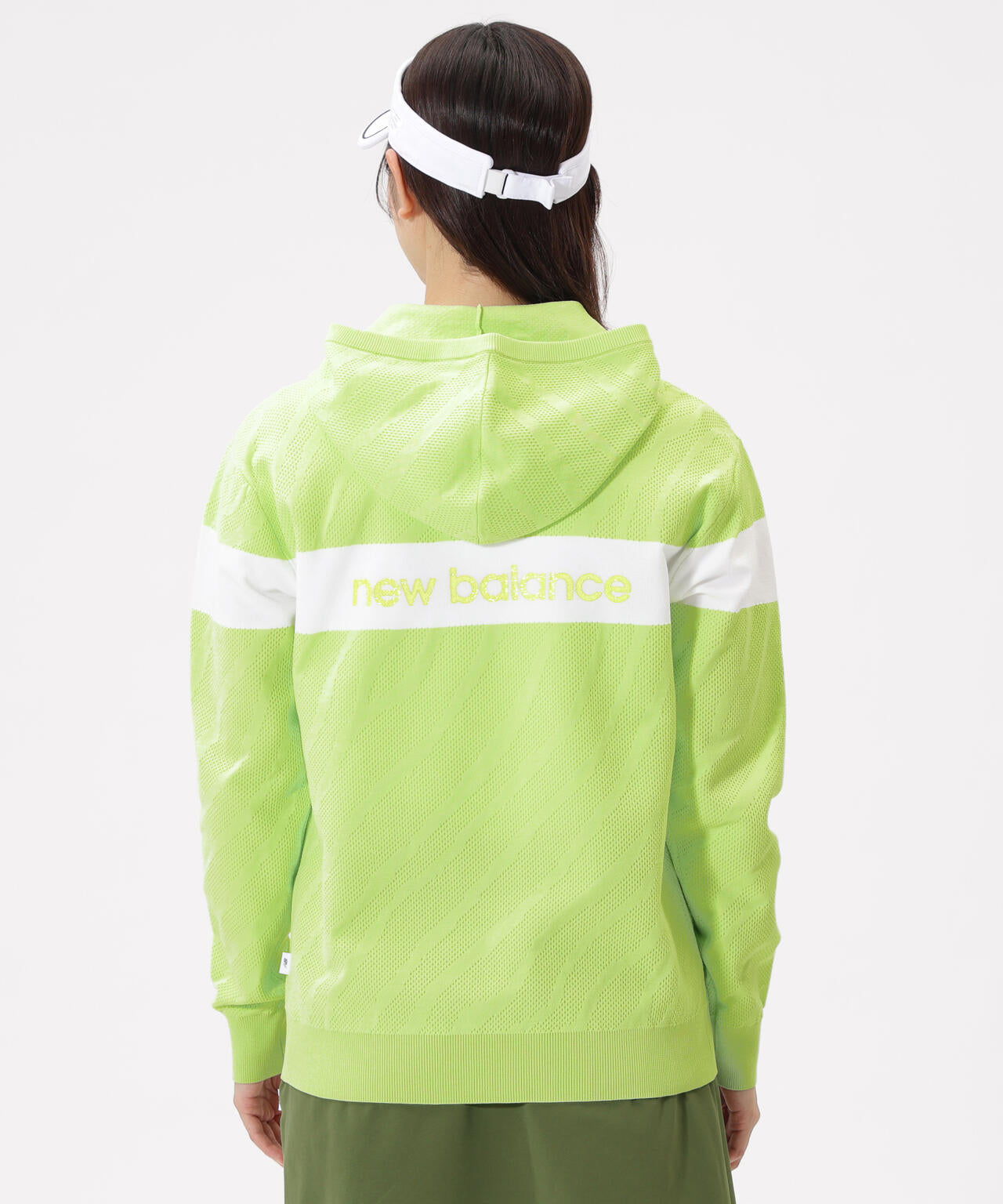 ゼブラ柄 ニット プルオーバー フーディー (WOMENS)