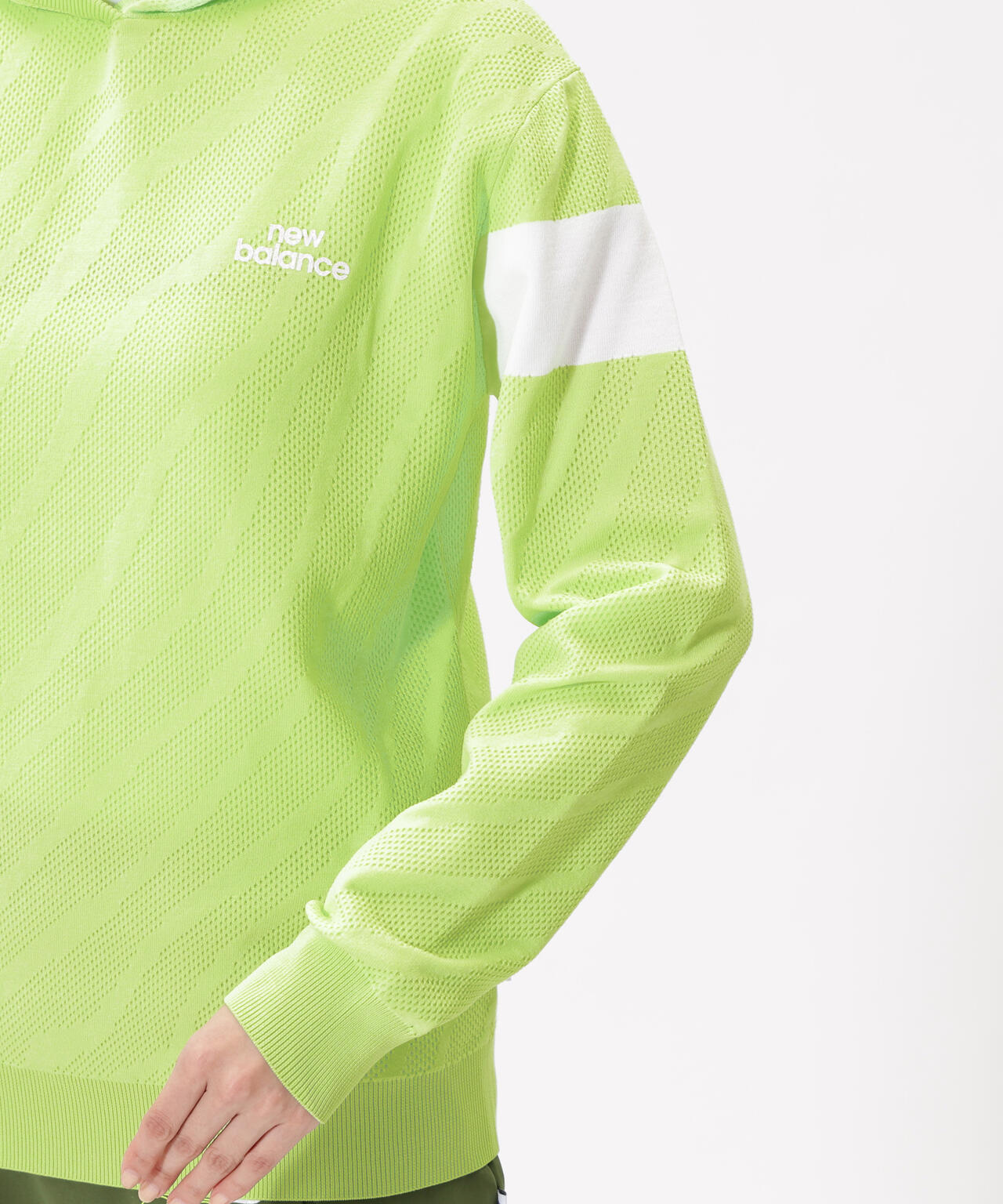 ゼブラ柄 ニット プルオーバー フーディー (WOMENS)