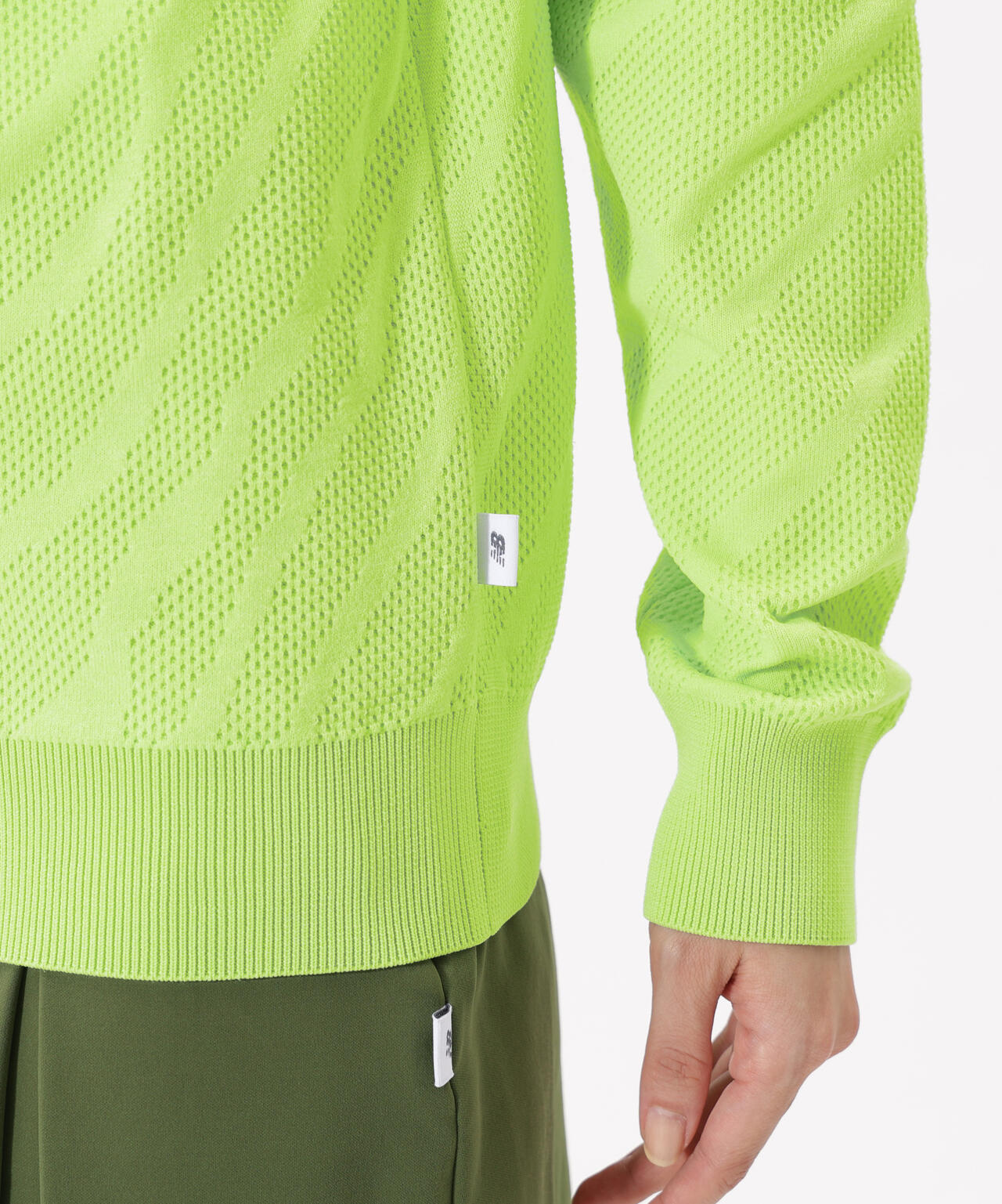 ゼブラ柄 ニット プルオーバー フーディー (WOMENS)