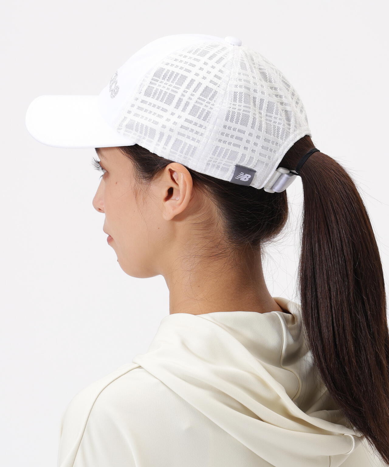チェック柄メッシュ 6パネルキャップ (WOMENS)
