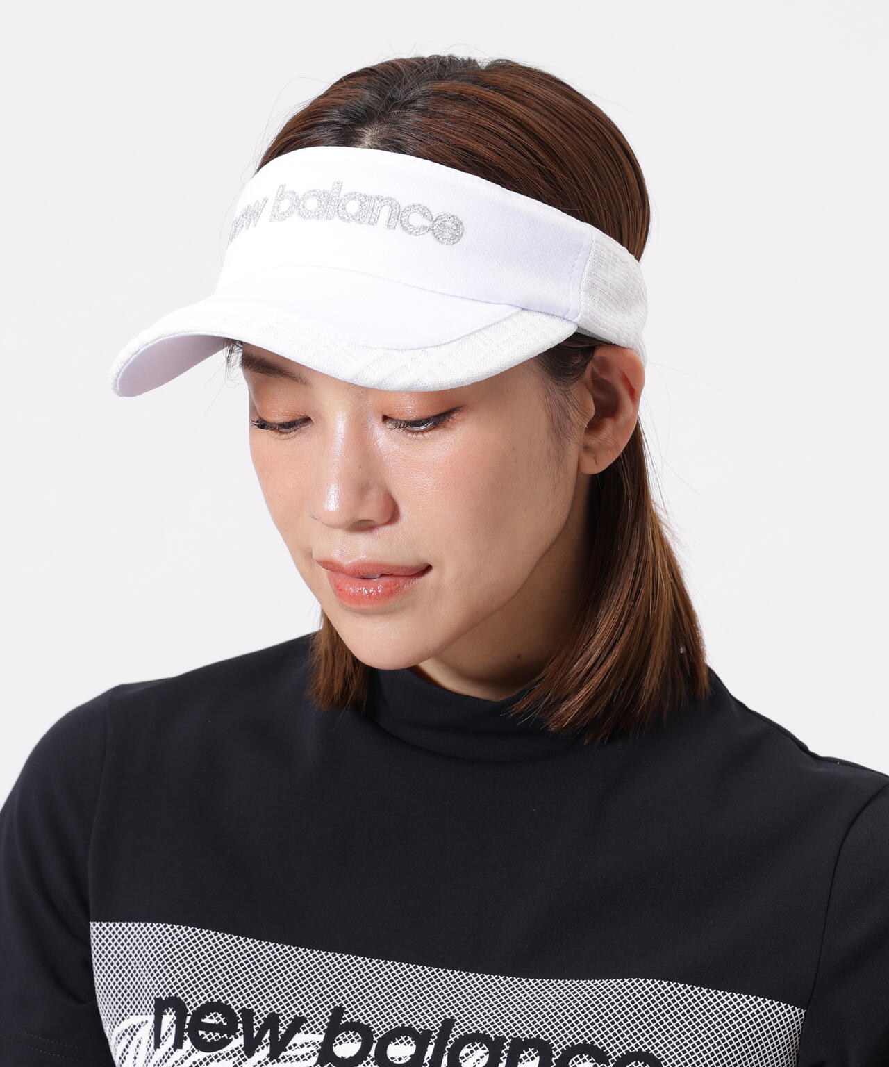 チェック柄メッシュ バイザー (WOMENS)