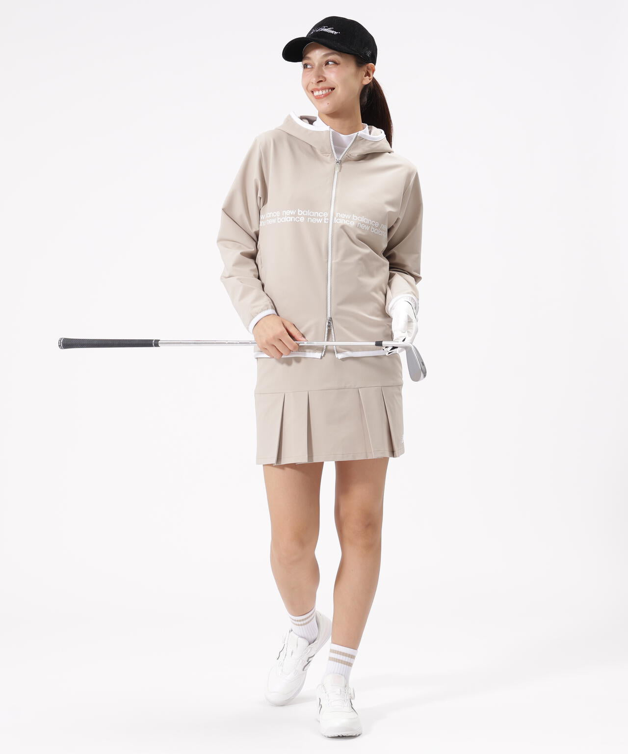 撥水 軽量 ソフトシェル プリーツスカート (WOMENS)