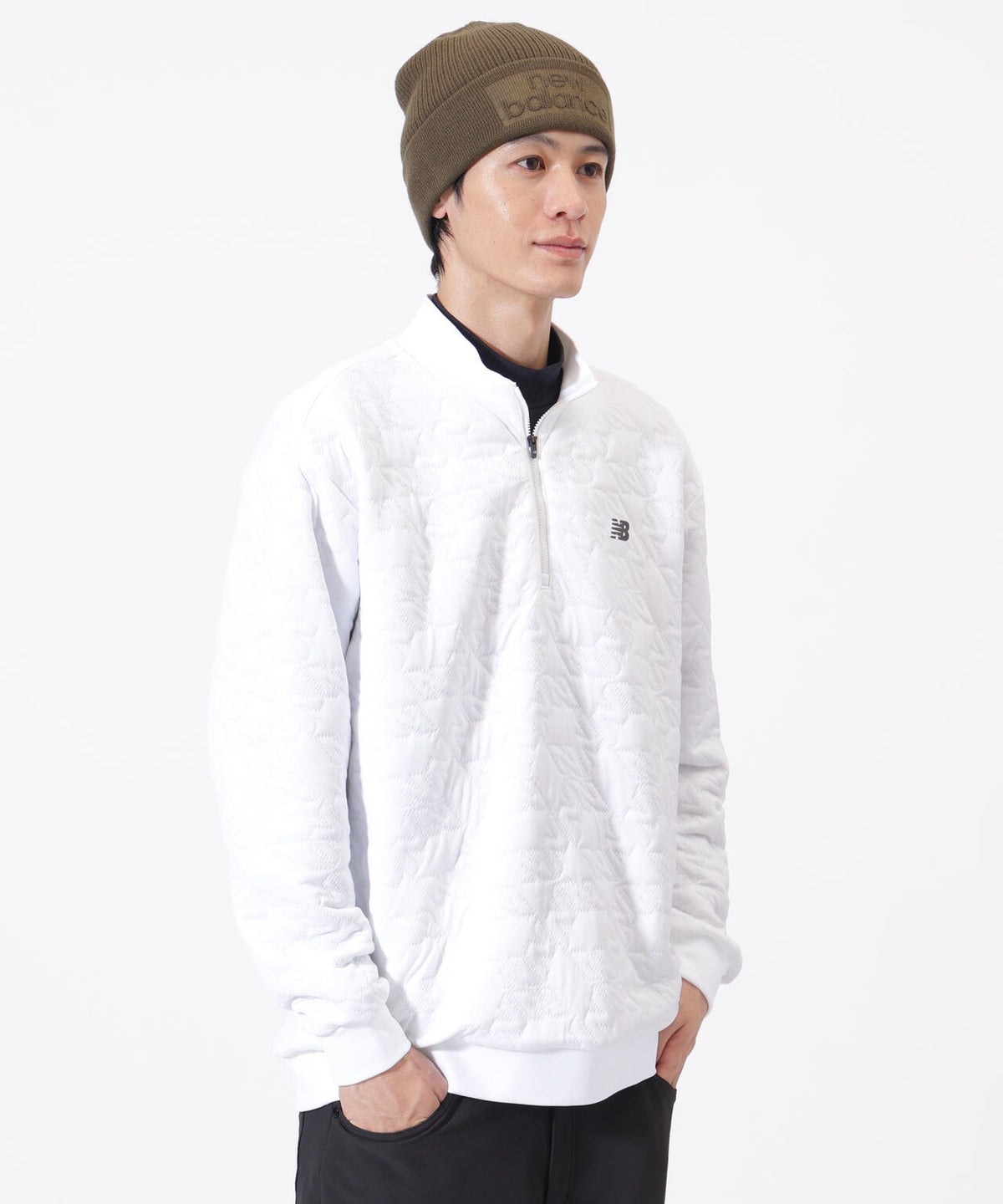 Nサークルキルト ハーフジップ プルオーバー (MENS)