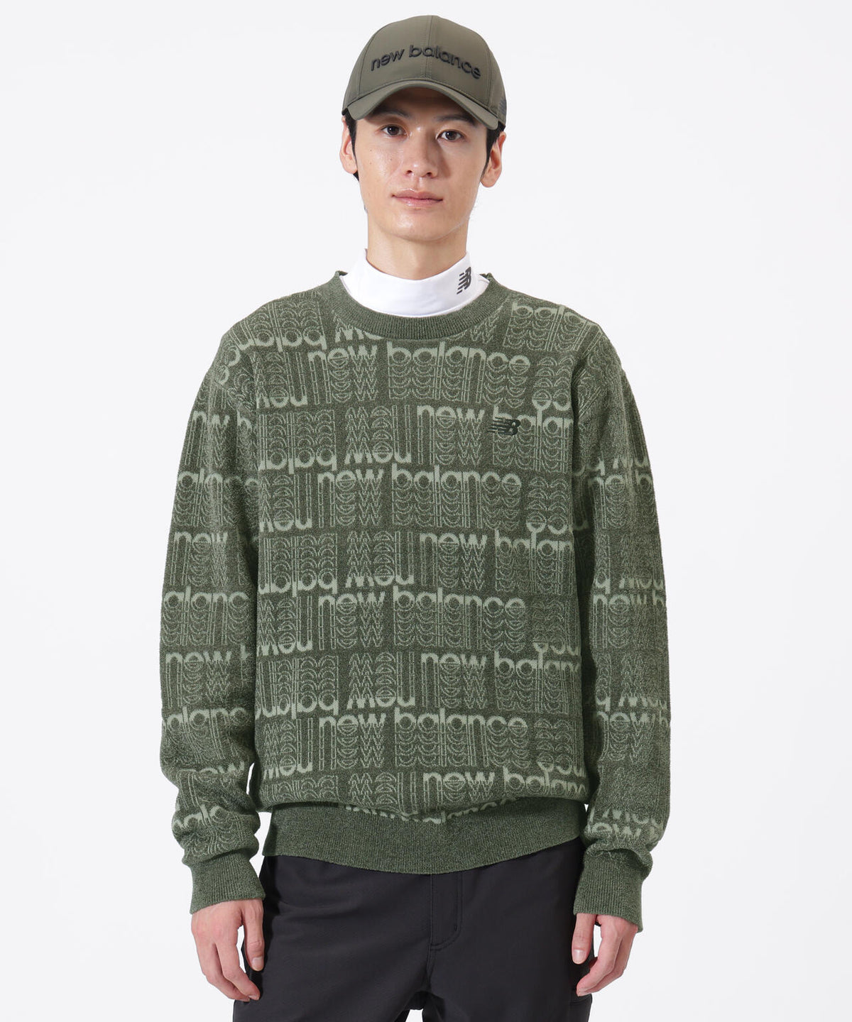 総柄 クルーネック ニット プルオーバー (MENS)