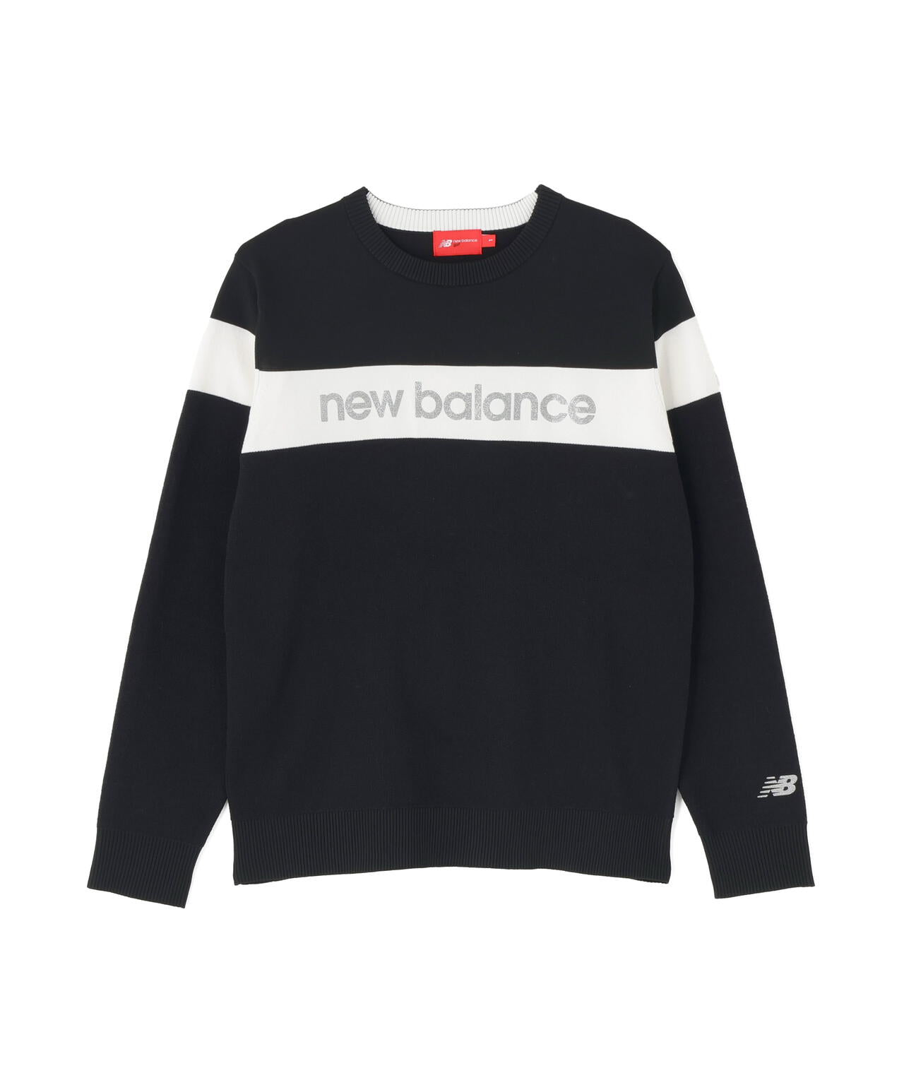 ラメロゴ クルーネック ニット プルオーバー (WOMENS)