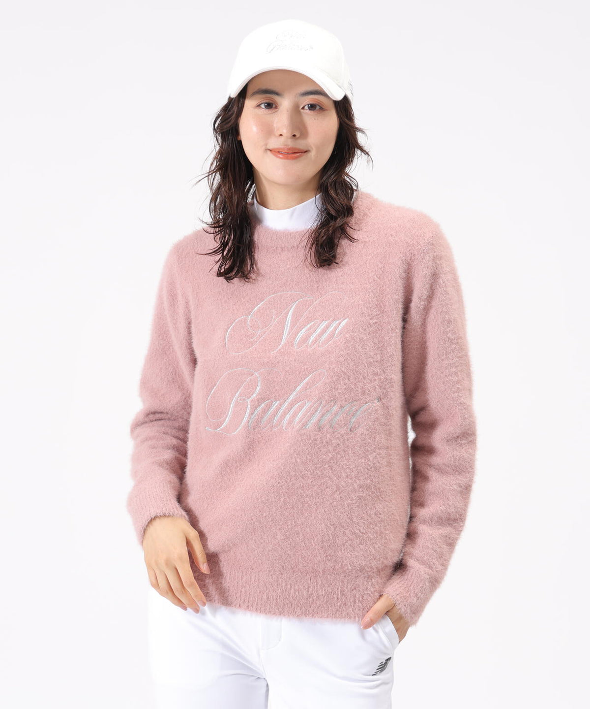 フェザーヤーン クルーネック ニット プルオーバー (WOMENS)