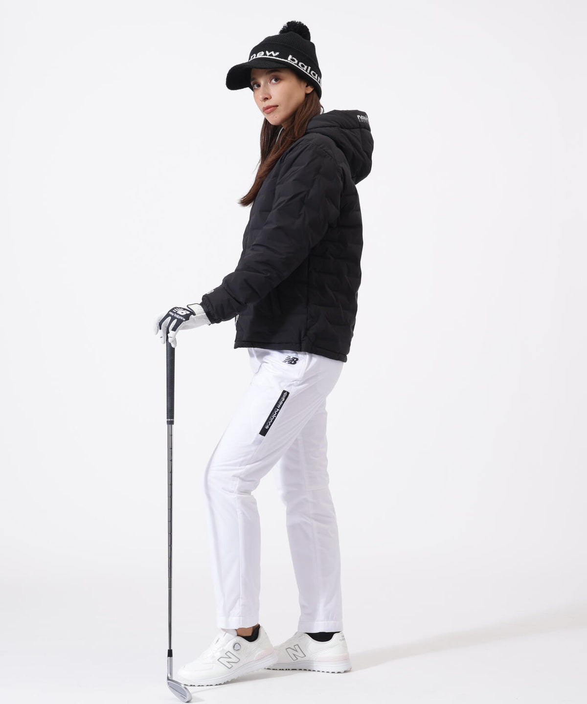 ポンポン付き ブリムビーニー (WOMENS)