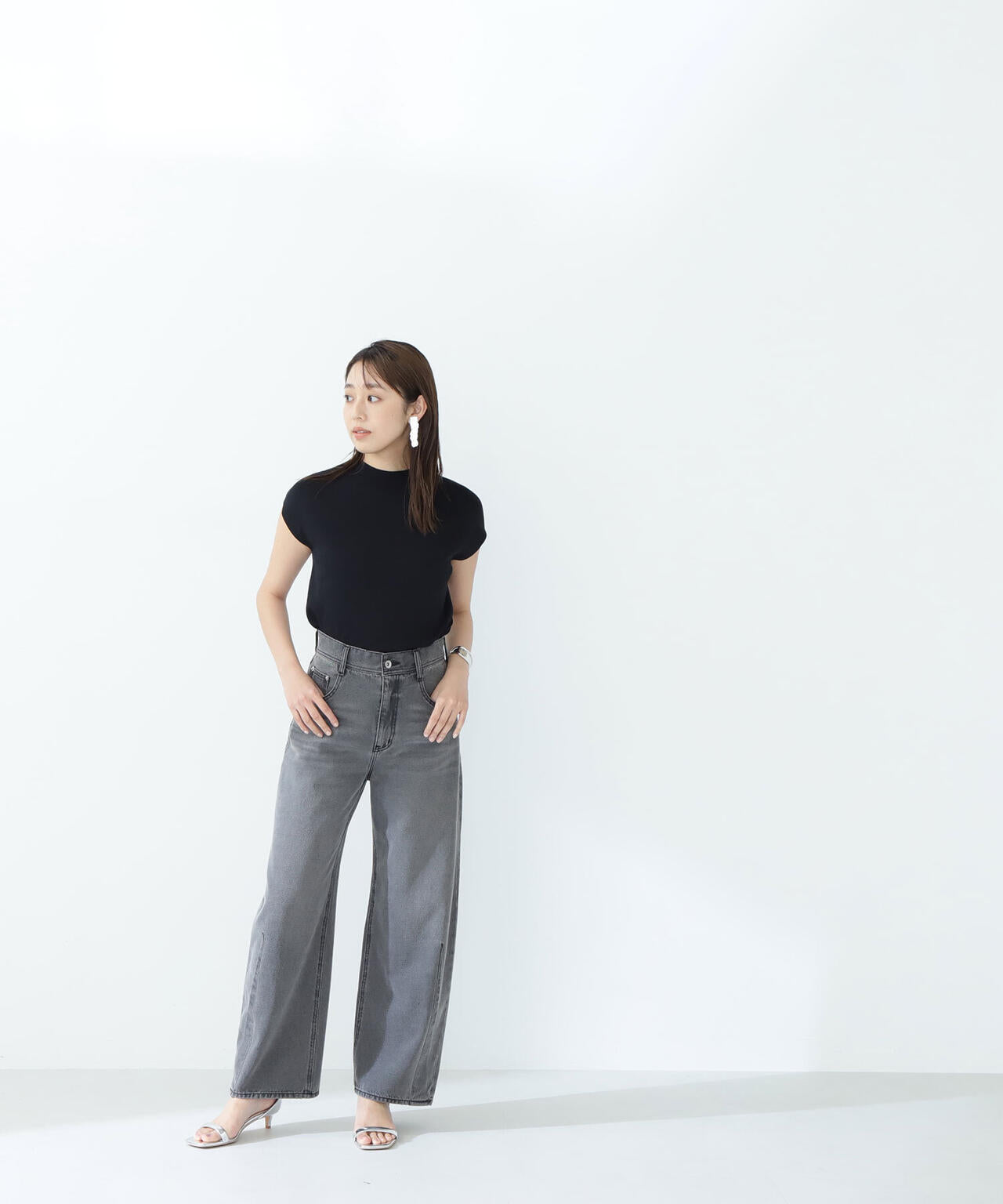 総針ベーシックシリーズ モックネックニット*