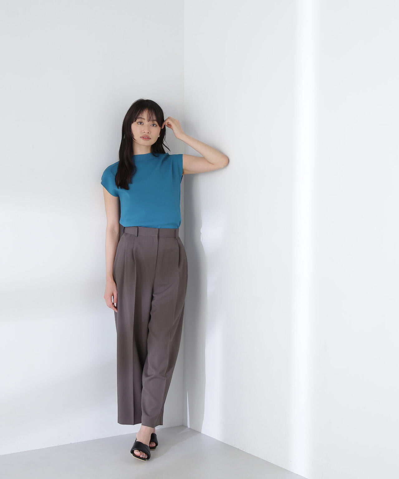 総針ベーシックシリーズ モックネックニット*