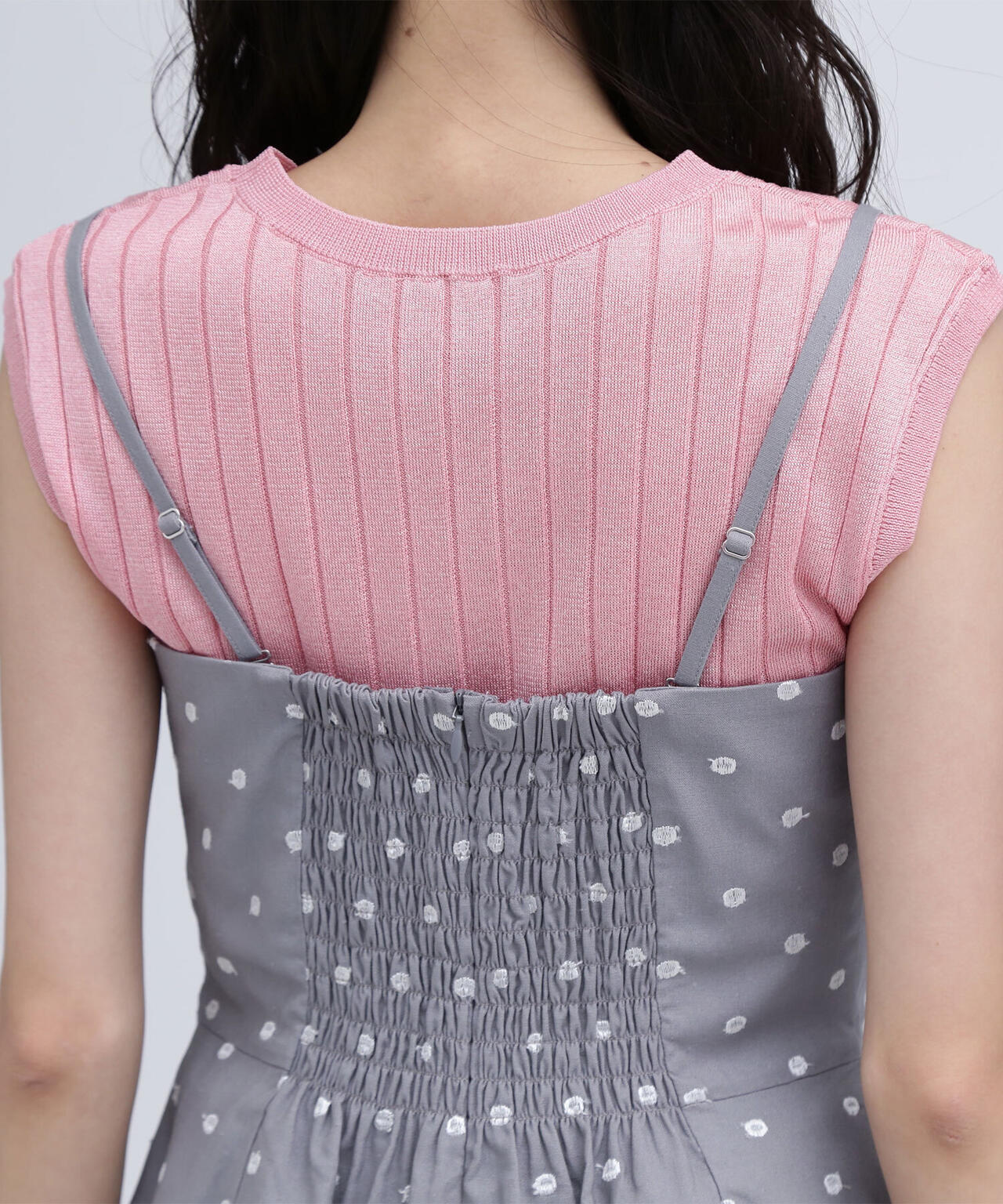 ドット刺繍キャミビスチェ＊