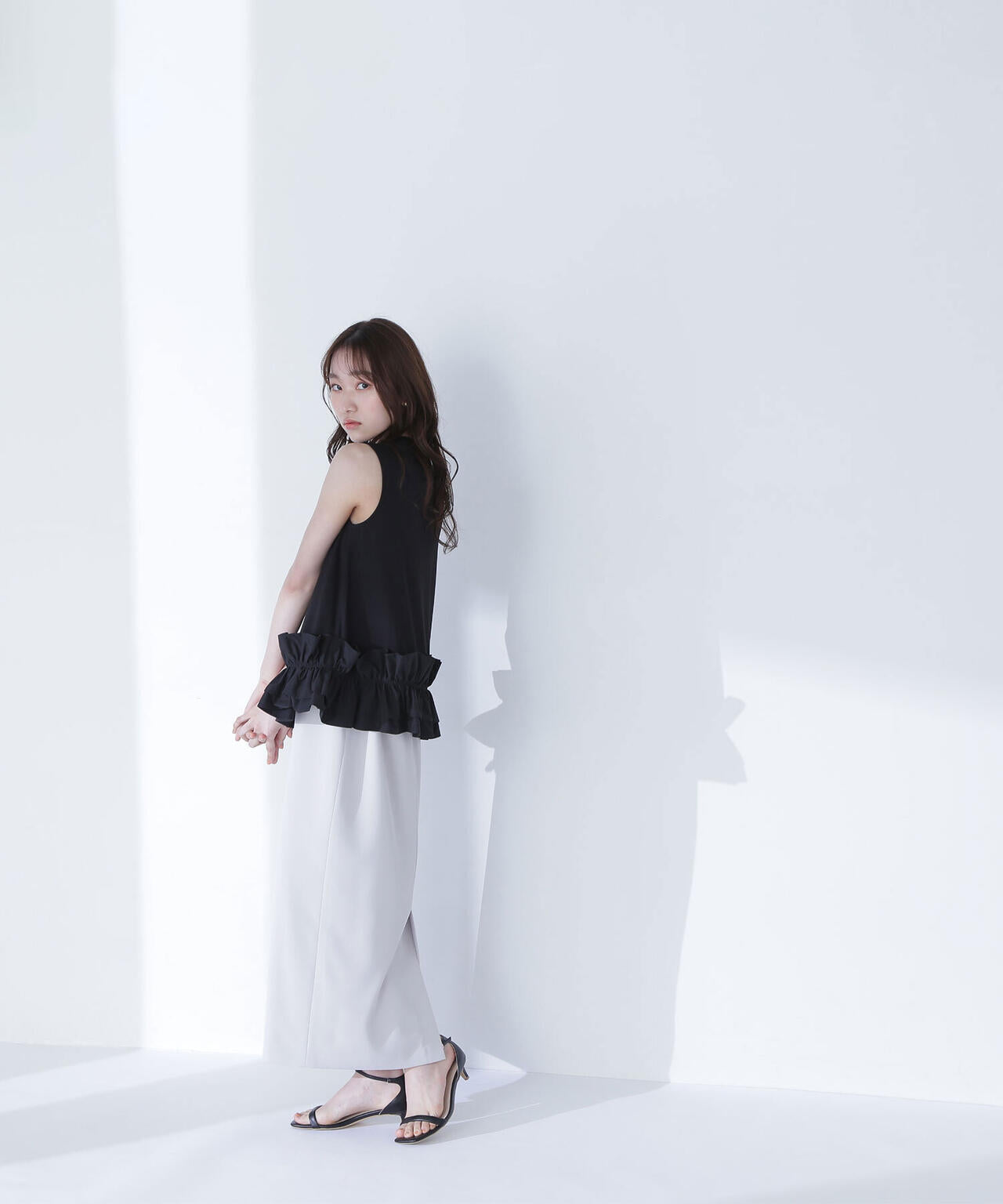 ナローリボンストレートスカート*