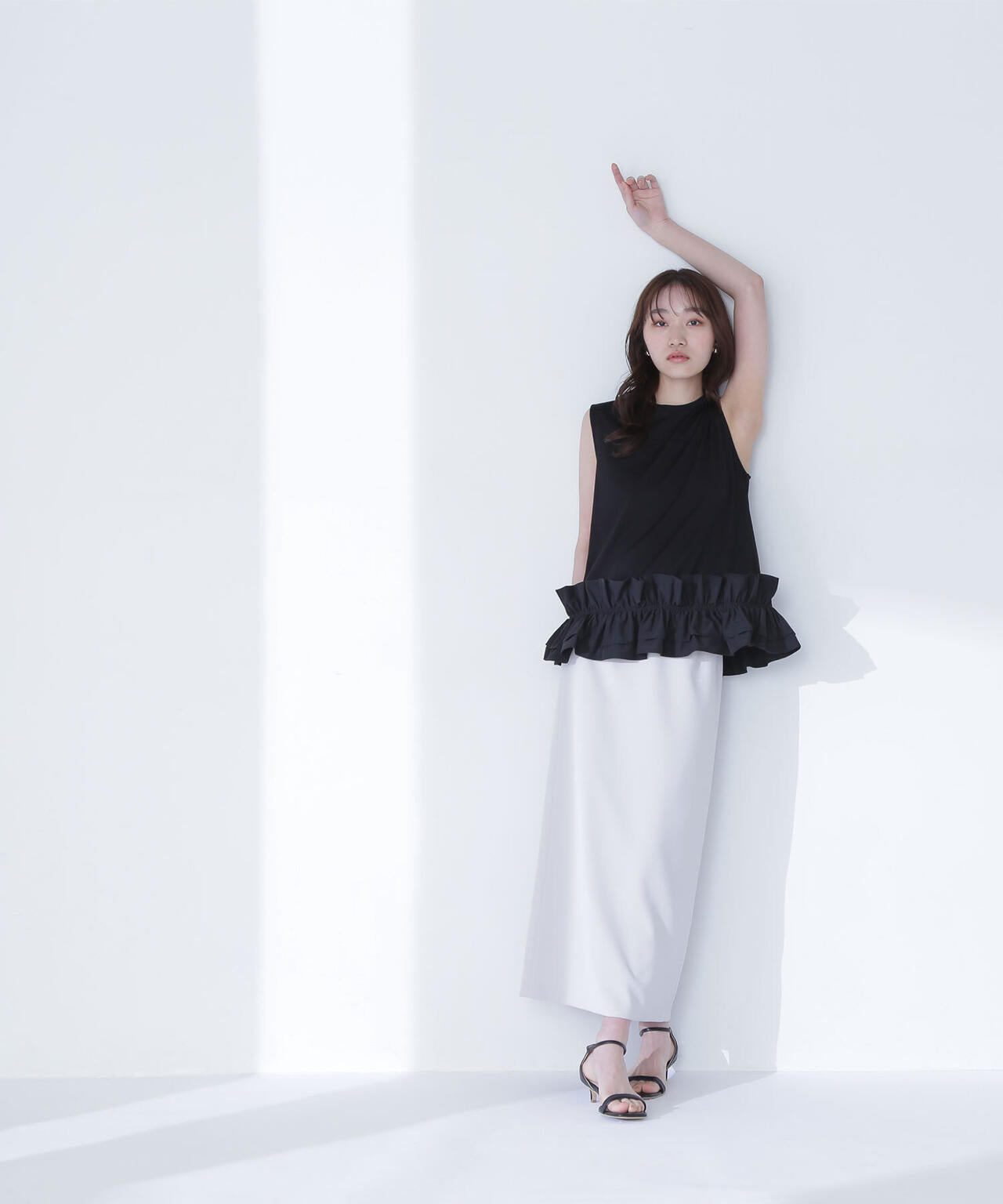 ナローリボンストレートスカート*