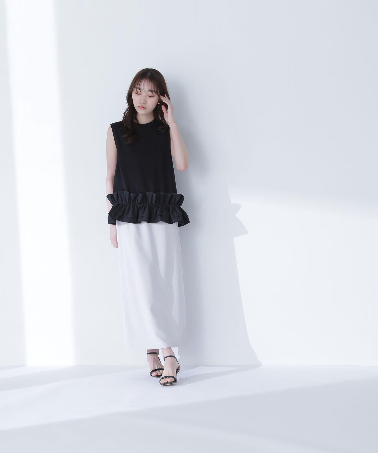 ナローリボンストレートスカート*