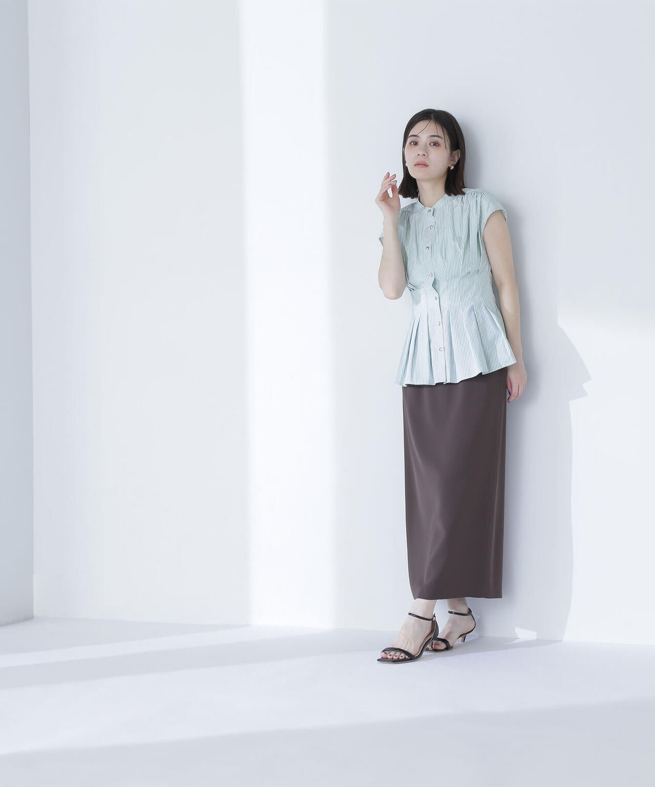 ナローリボンストレートスカート*