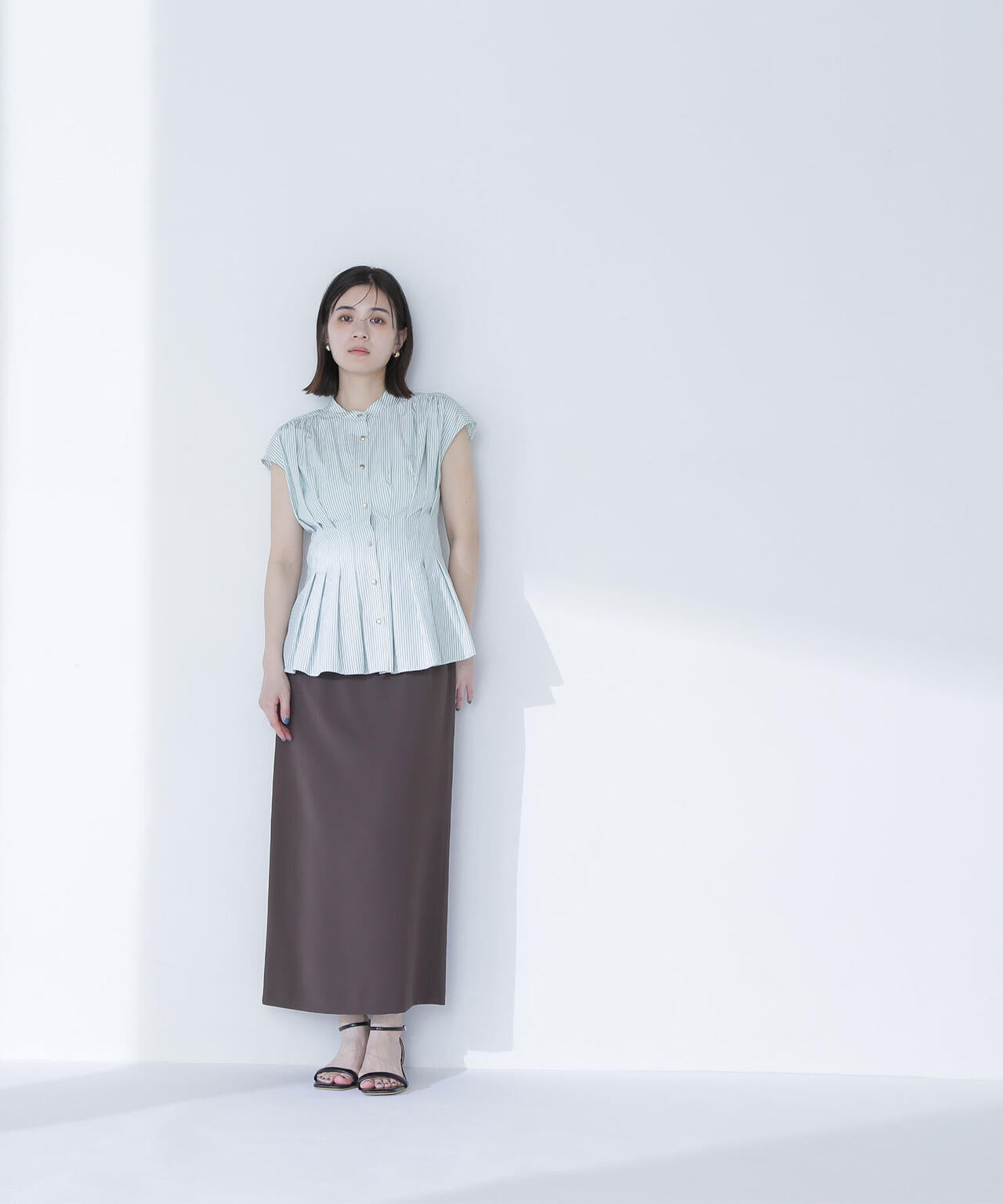 ナローリボンストレートスカート*