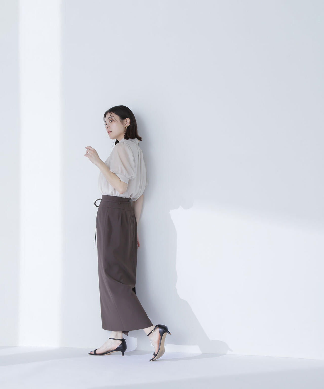 ナローリボンストレートスカート*
