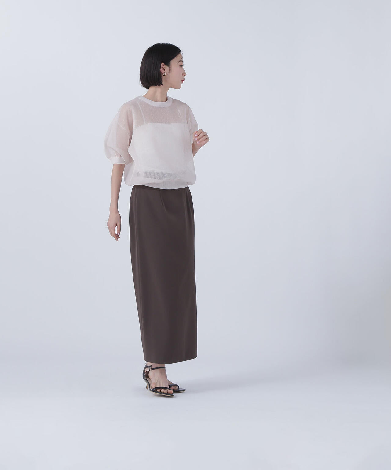 ナローリボンストレートスカート*