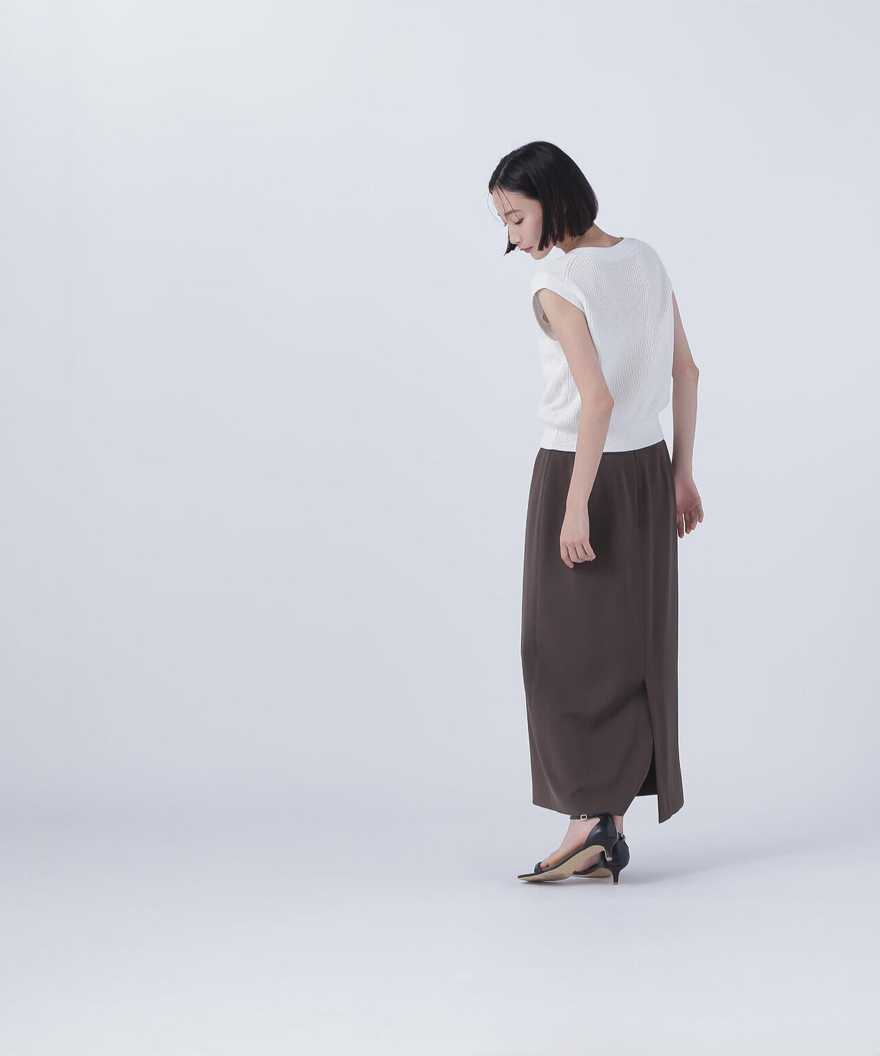 ナローリボンストレートスカート*