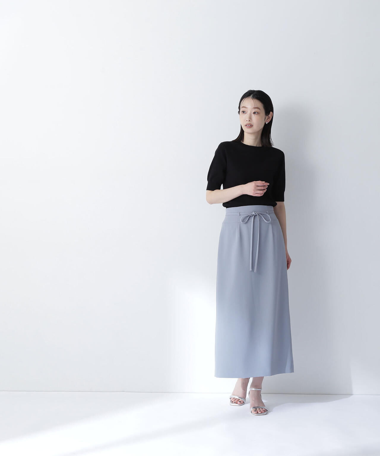 ナローリボンストレートスカート*