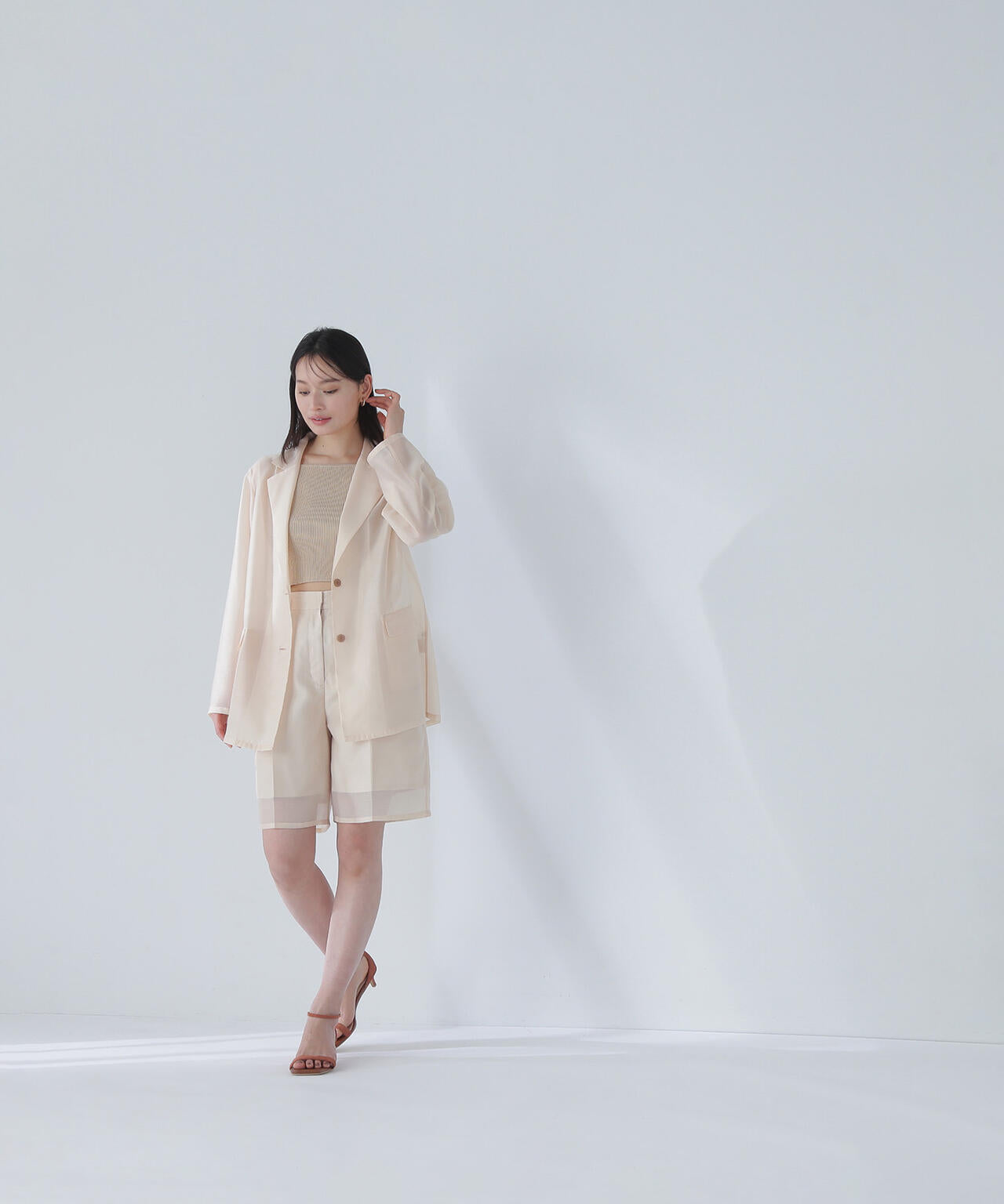 シアーハーフパンツ*