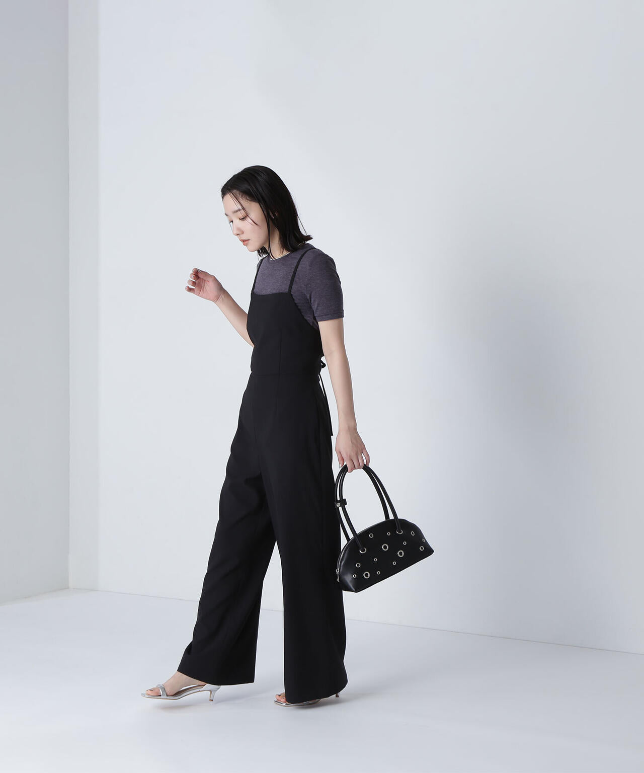 【THINK NATURAL】バックオープンキャミオールインワン*