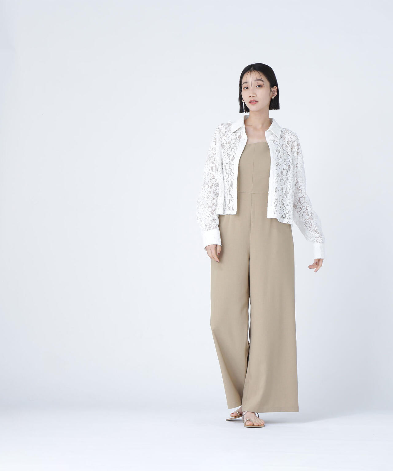 【THINK NATURAL】バックオープンキャミオールインワン*