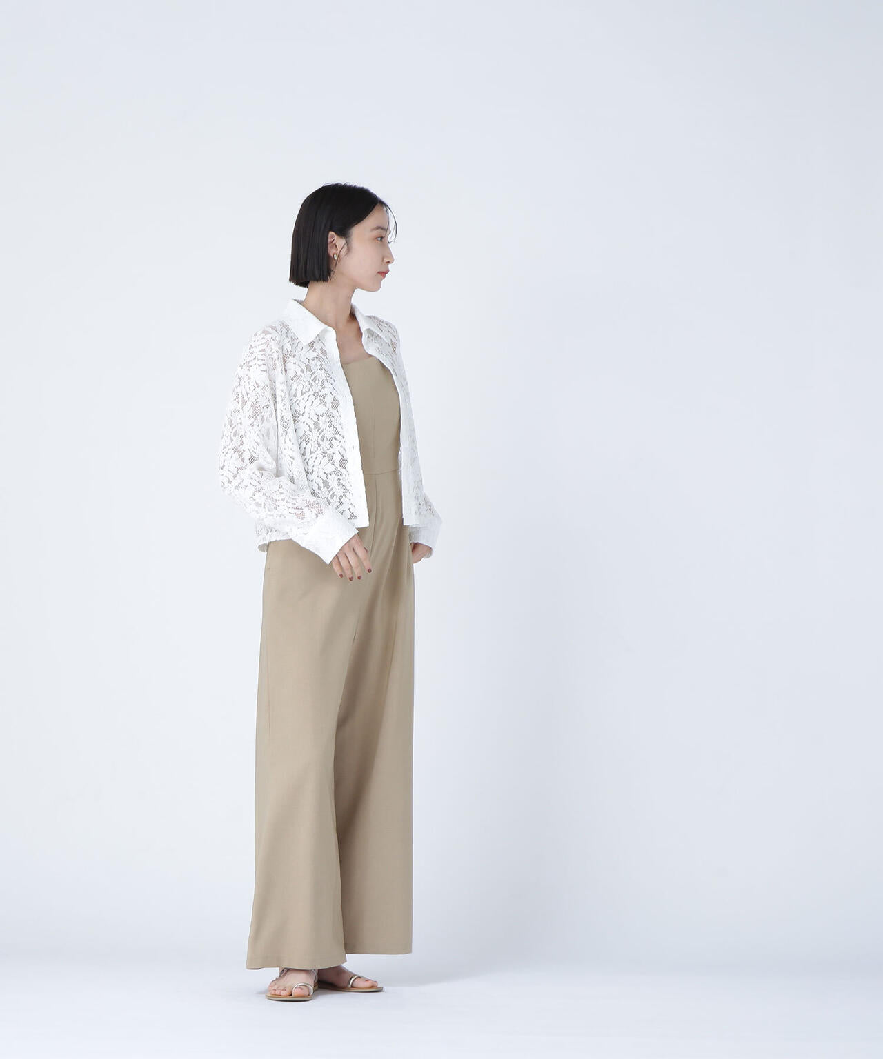 【THINK NATURAL】バックオープンキャミオールインワン*