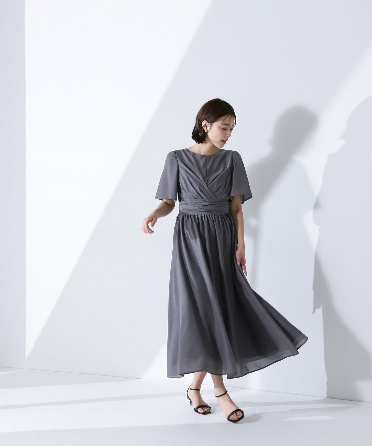 カシュクールバックリボンワンピース*