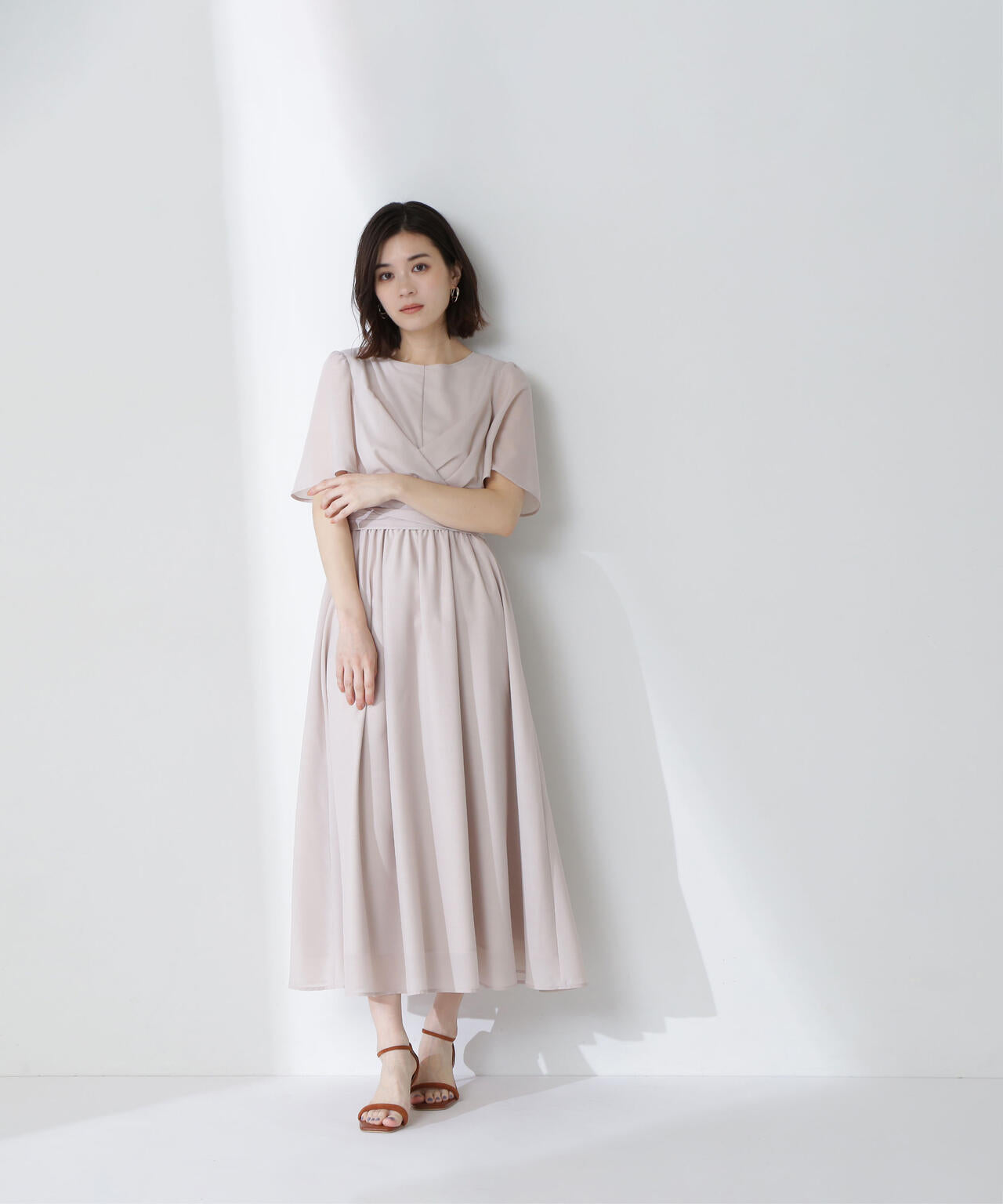カシュクールバックリボンワンピース*