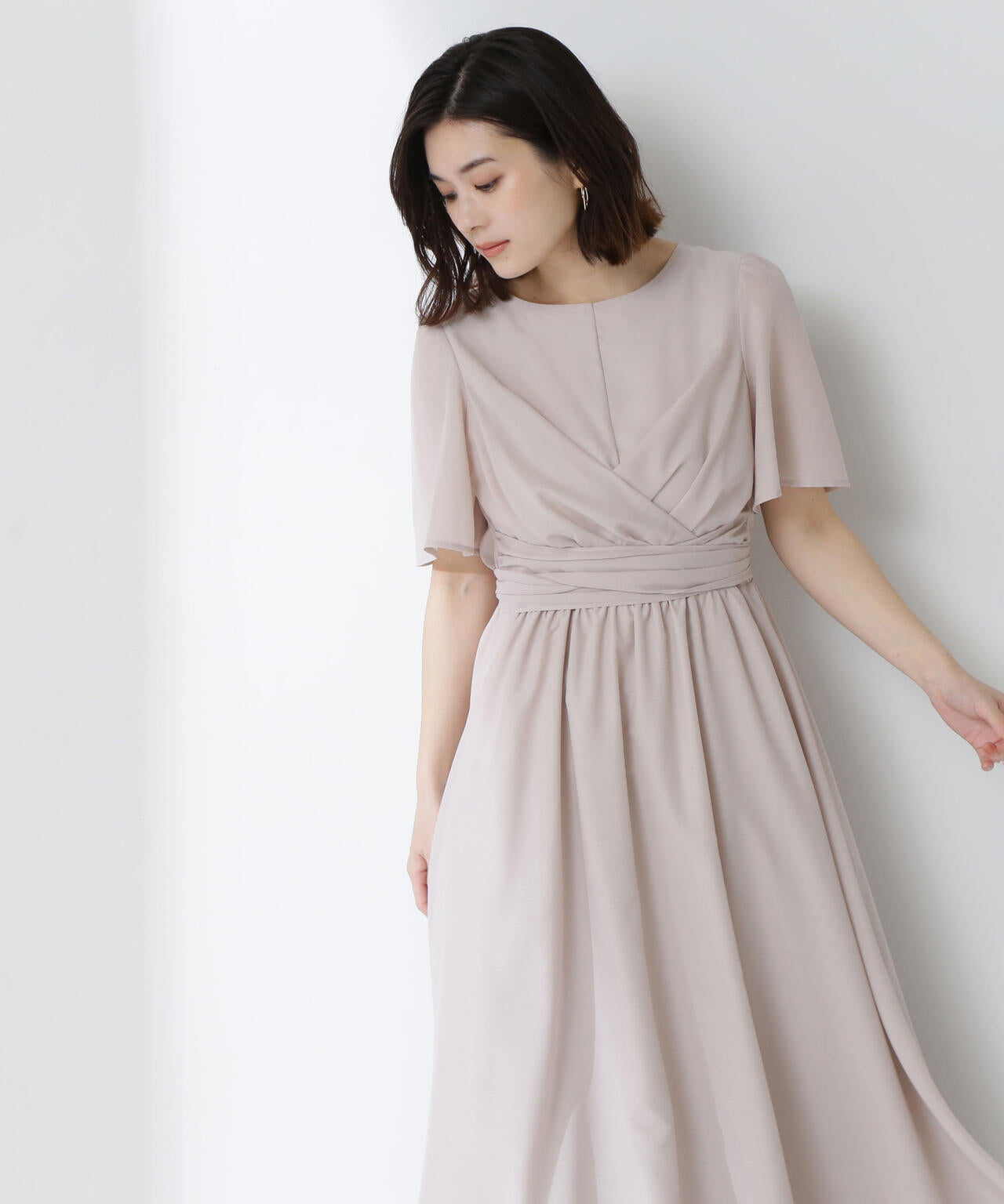 カシュクールバックリボンワンピース*