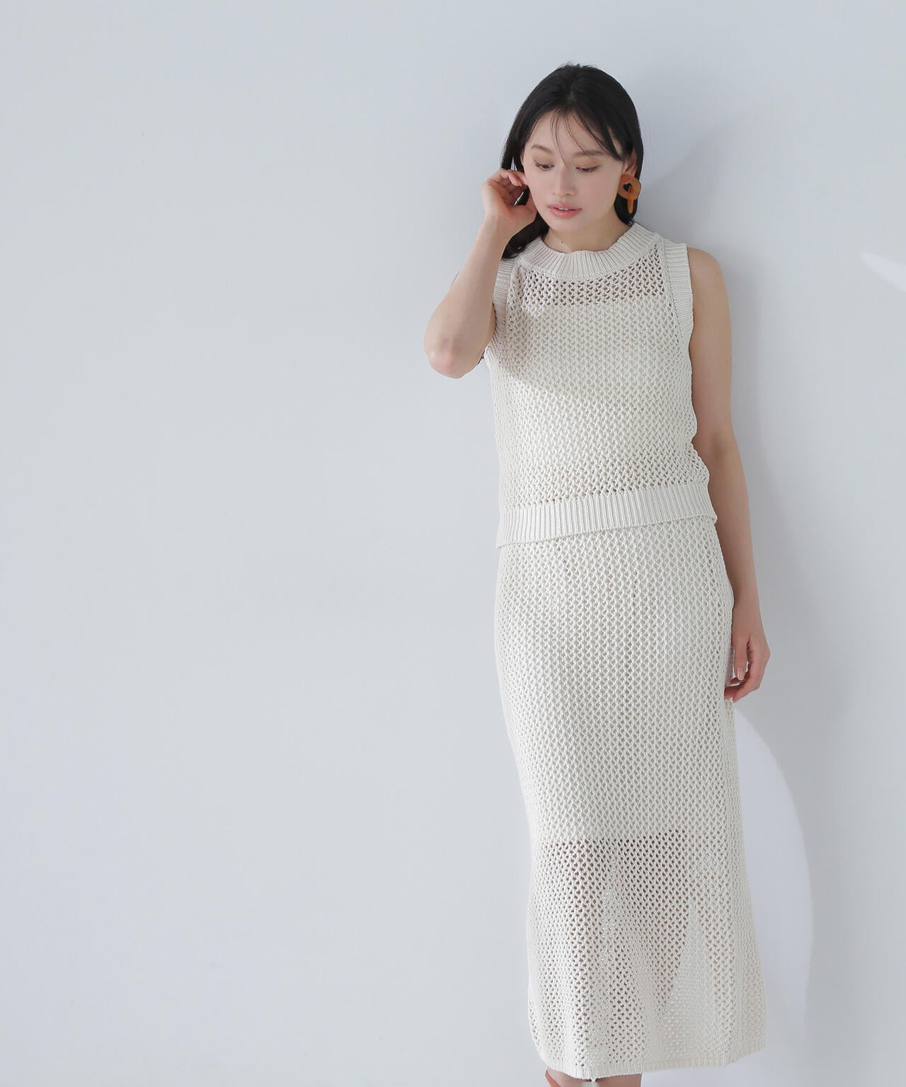 【THINK NATURAL】メッシュニットセットアップ*