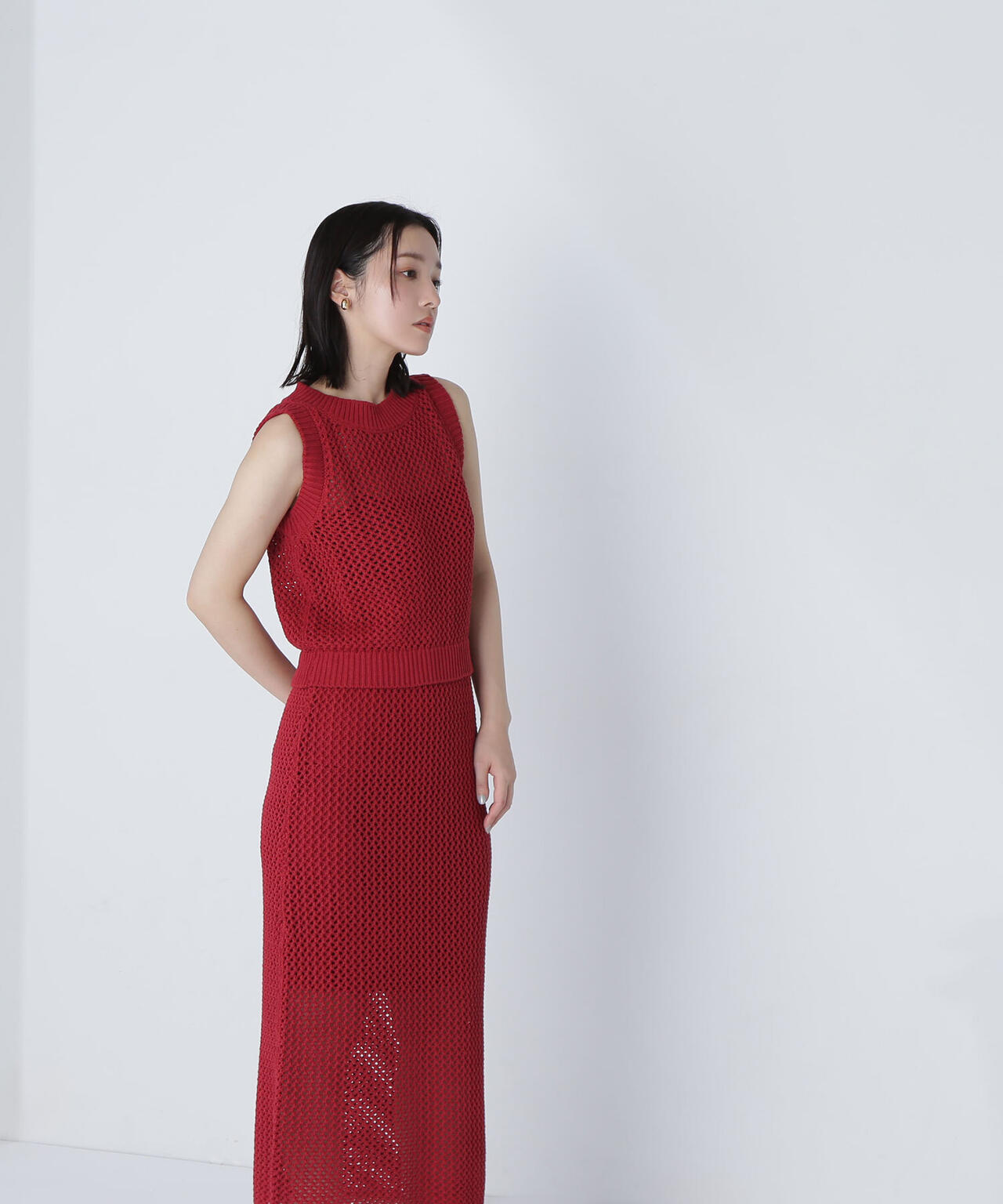 【THINK NATURAL】メッシュニットセットアップ*