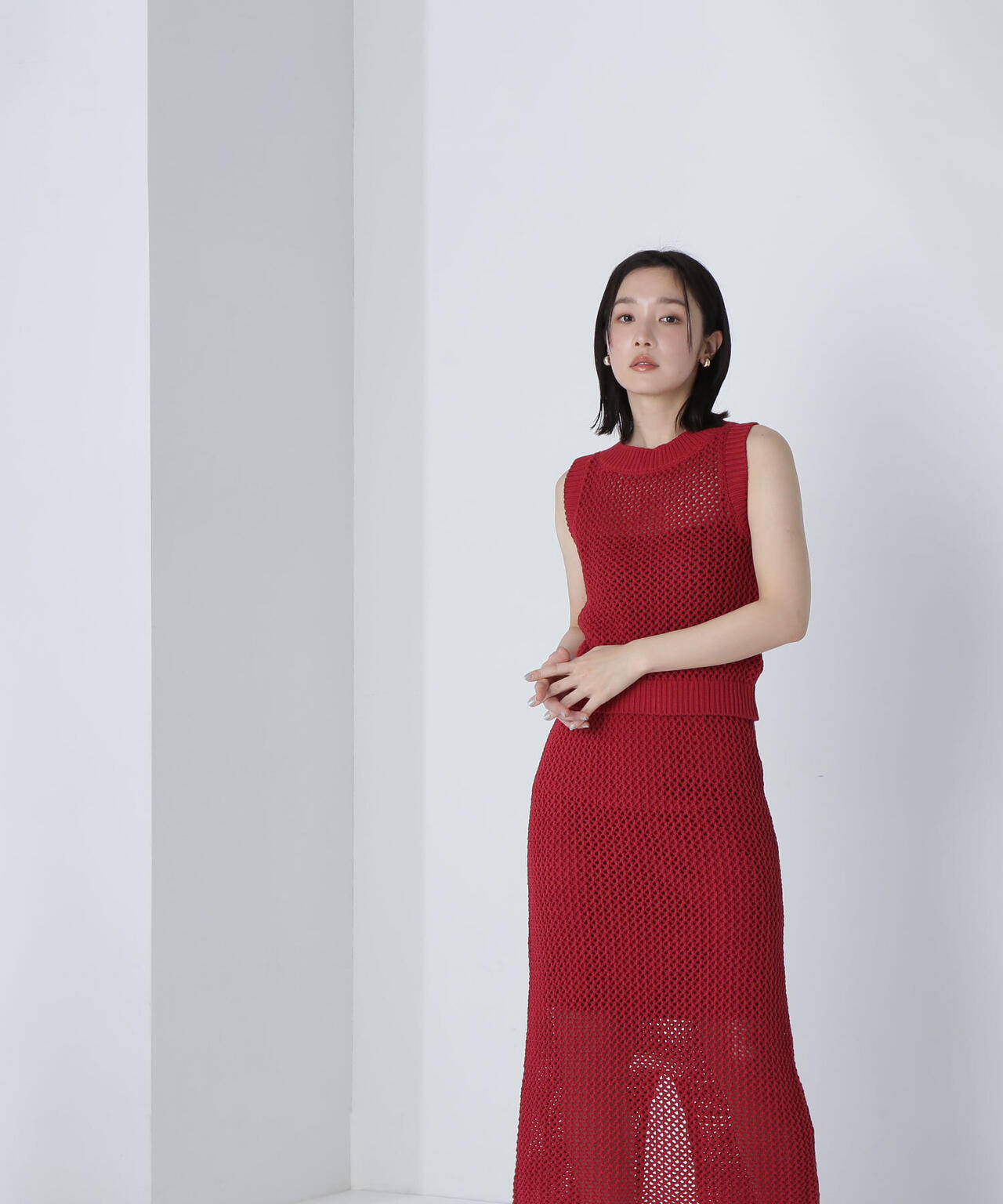 【THINK NATURAL】メッシュニットセットアップ*